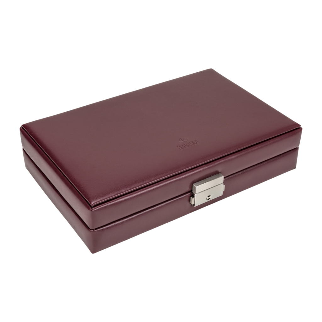Ring- und Sammleretui florage / bordeaux
