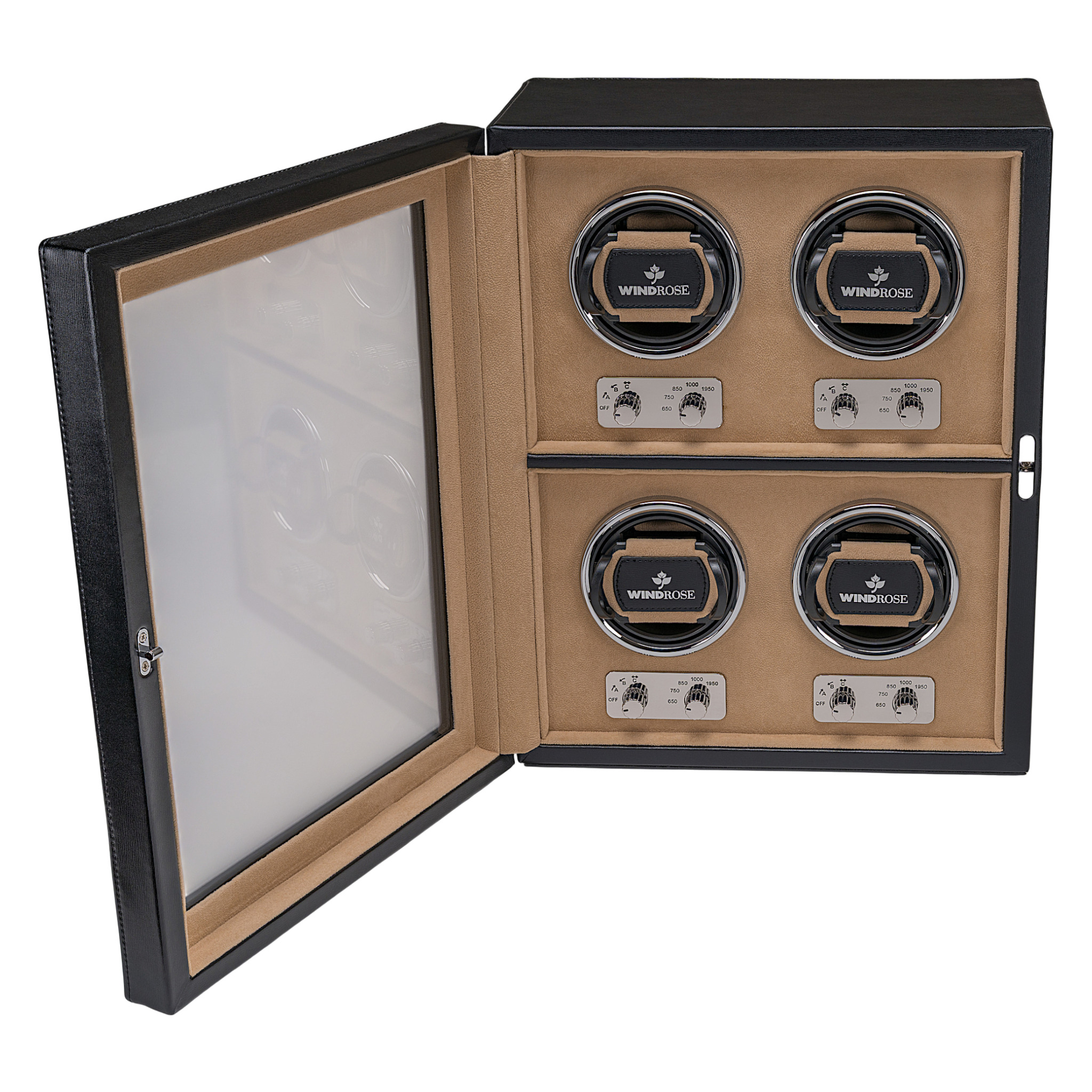 Uhrenbeweger 4 Uhren ambiance / schwarz (Leder) 