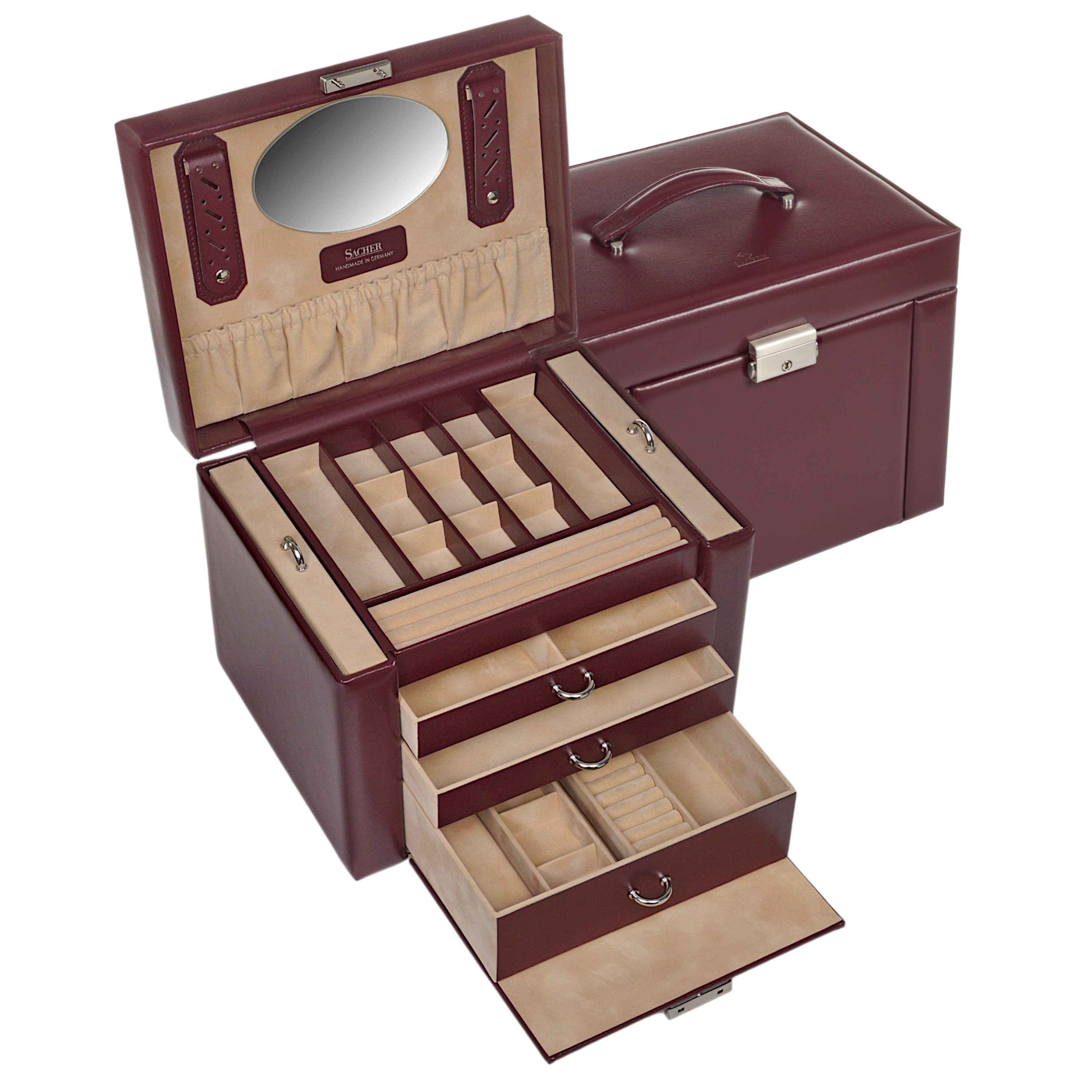 Schmuckkasten Marta new classic / bordeaux (Leder) Schmuckkasten Marta new classic / bordeaux (Leder)