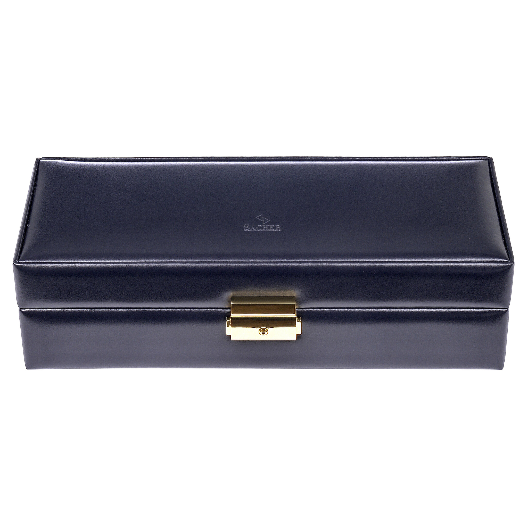 Watch case for 5 watches acuro / navy (leather) 
