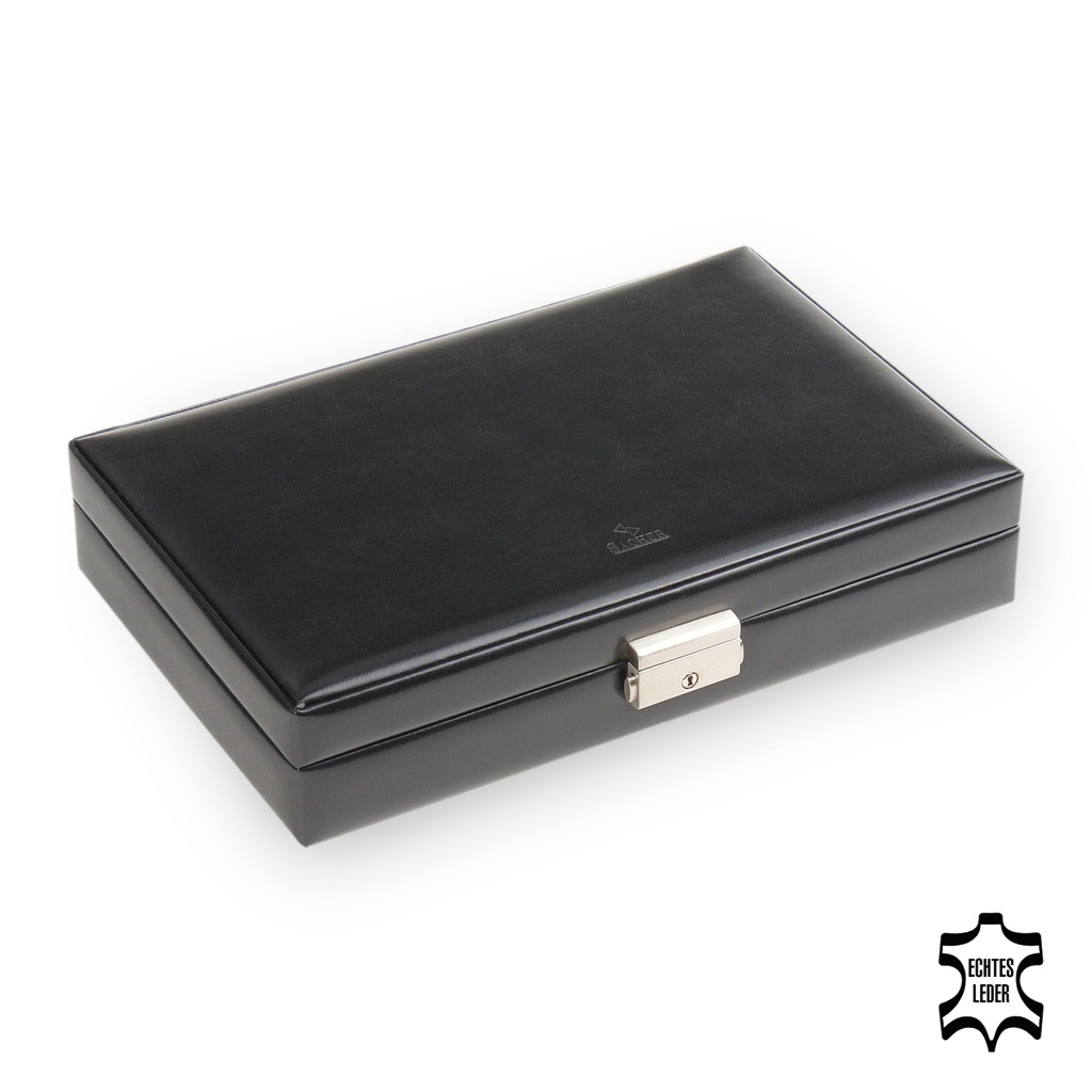 Coin case new classic / black (leather) 