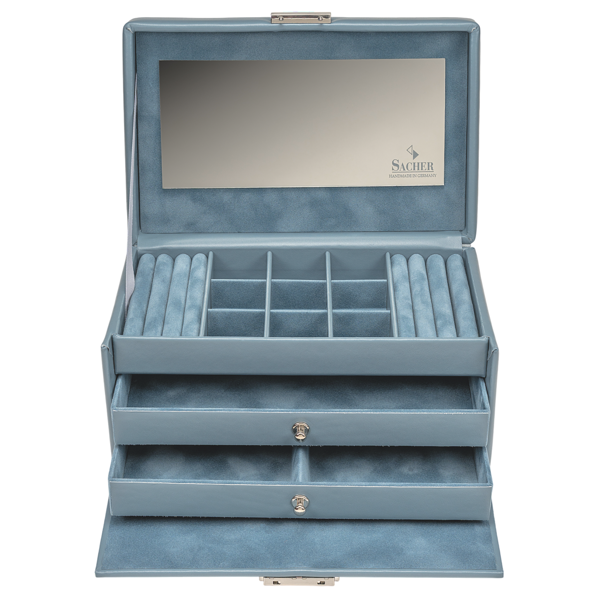 Schmuckkasten Elly pastello / hellblau (Leder) 