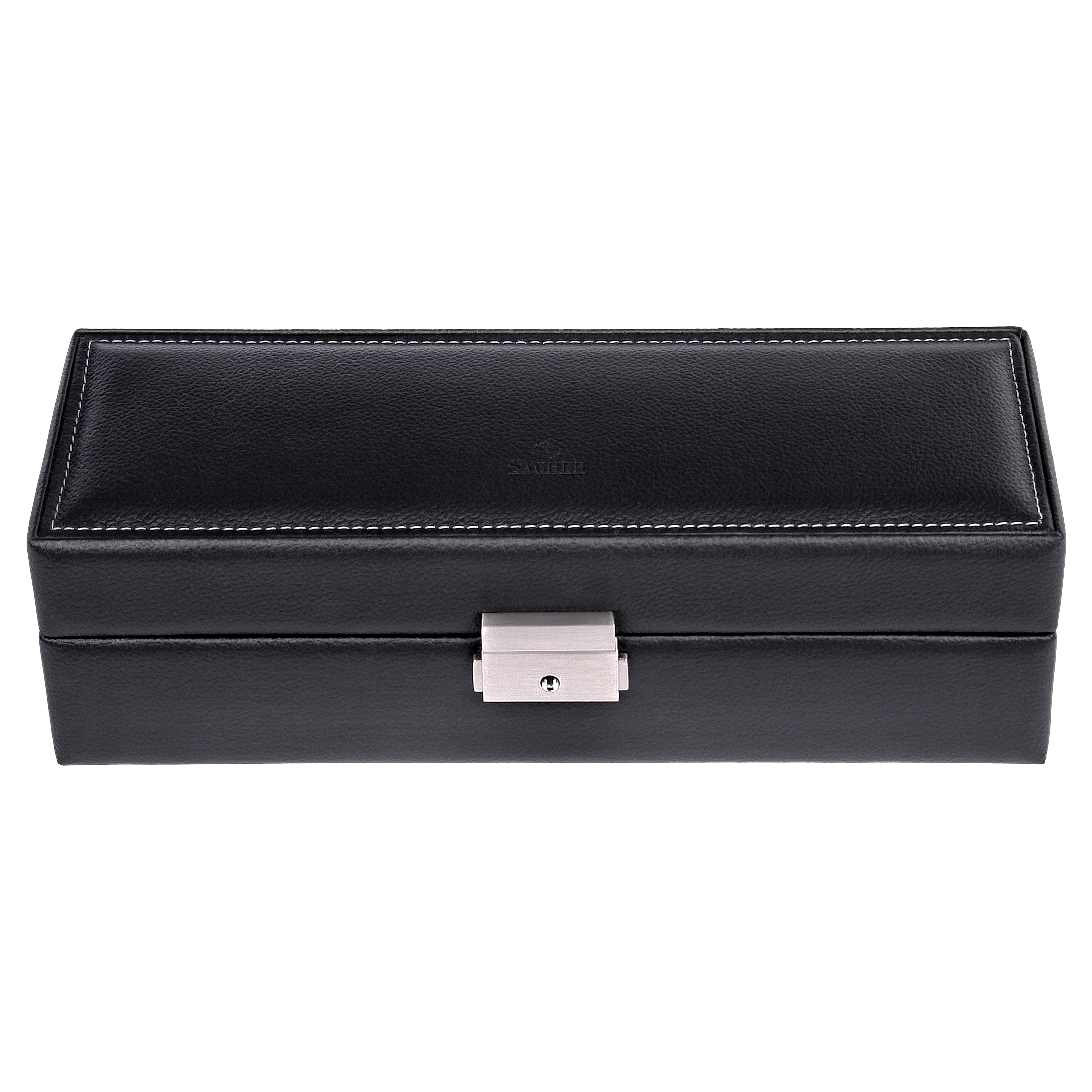 Watch case for 5 watches tamigi sport / black (leather) 