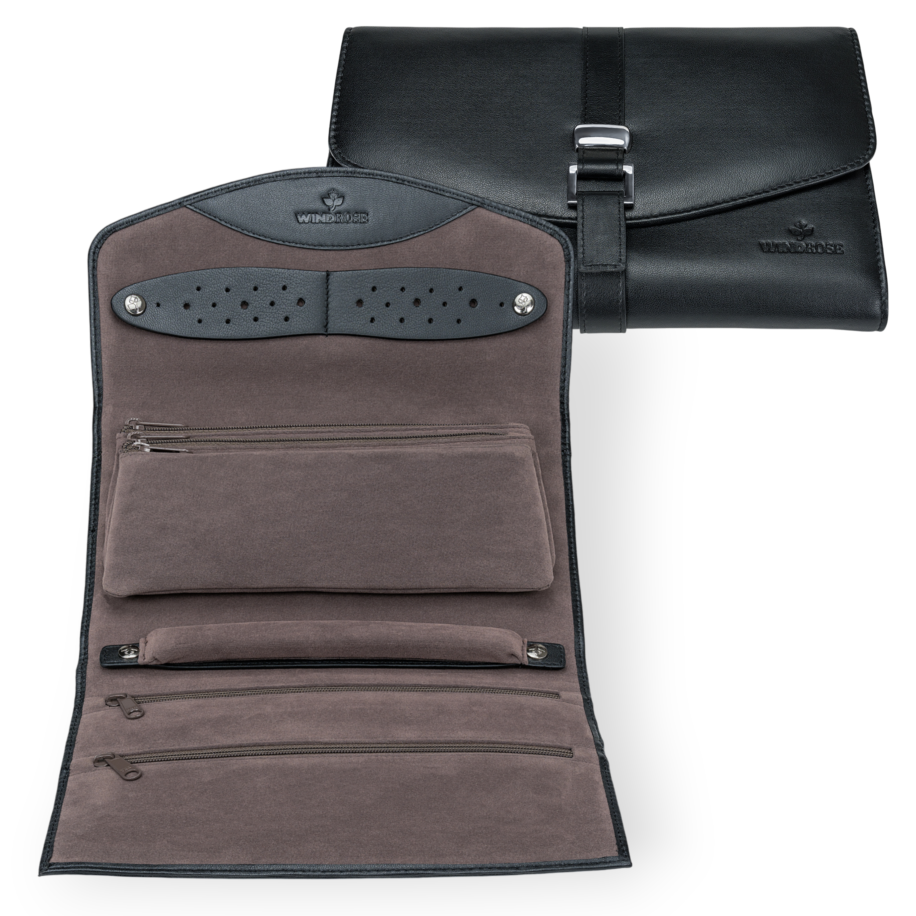 Schmucktasche XL nappa / schwarz (Vollrindleder)
