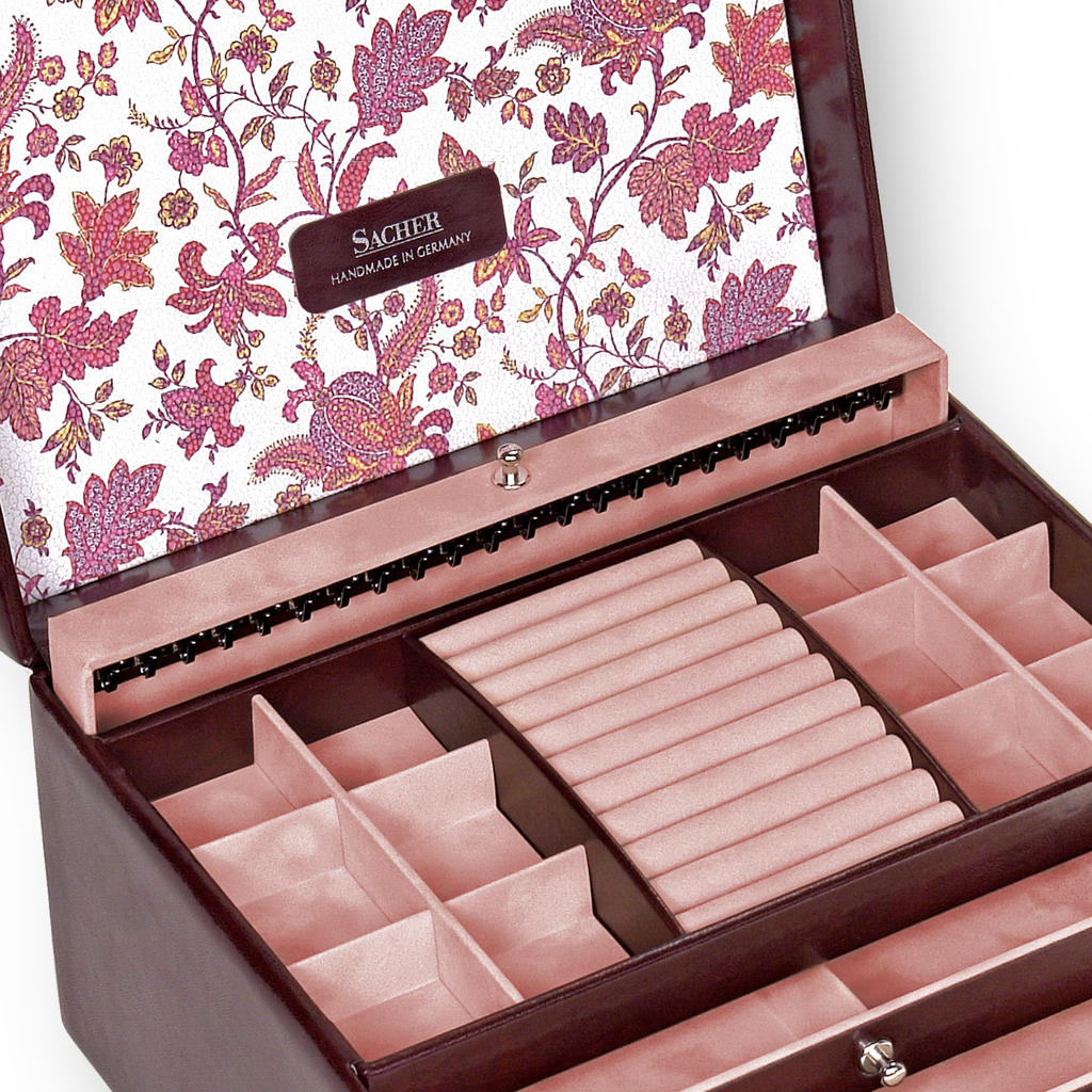 Jewellery box Jasmin florage / bordeaux