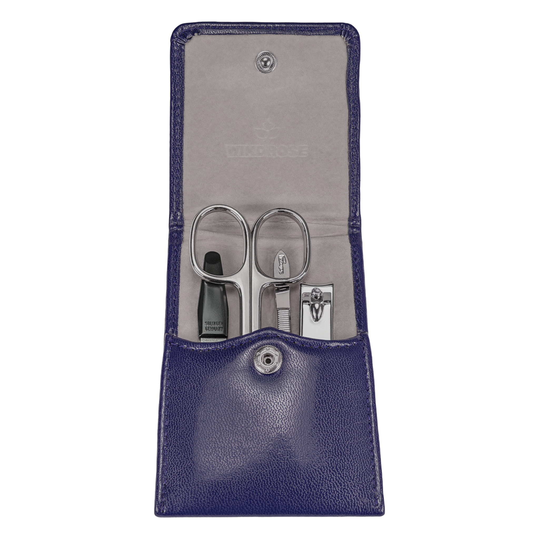 4-piece manicure case Merino Moda / dark blue 4-piece manicure case Merino Moda / dark blue