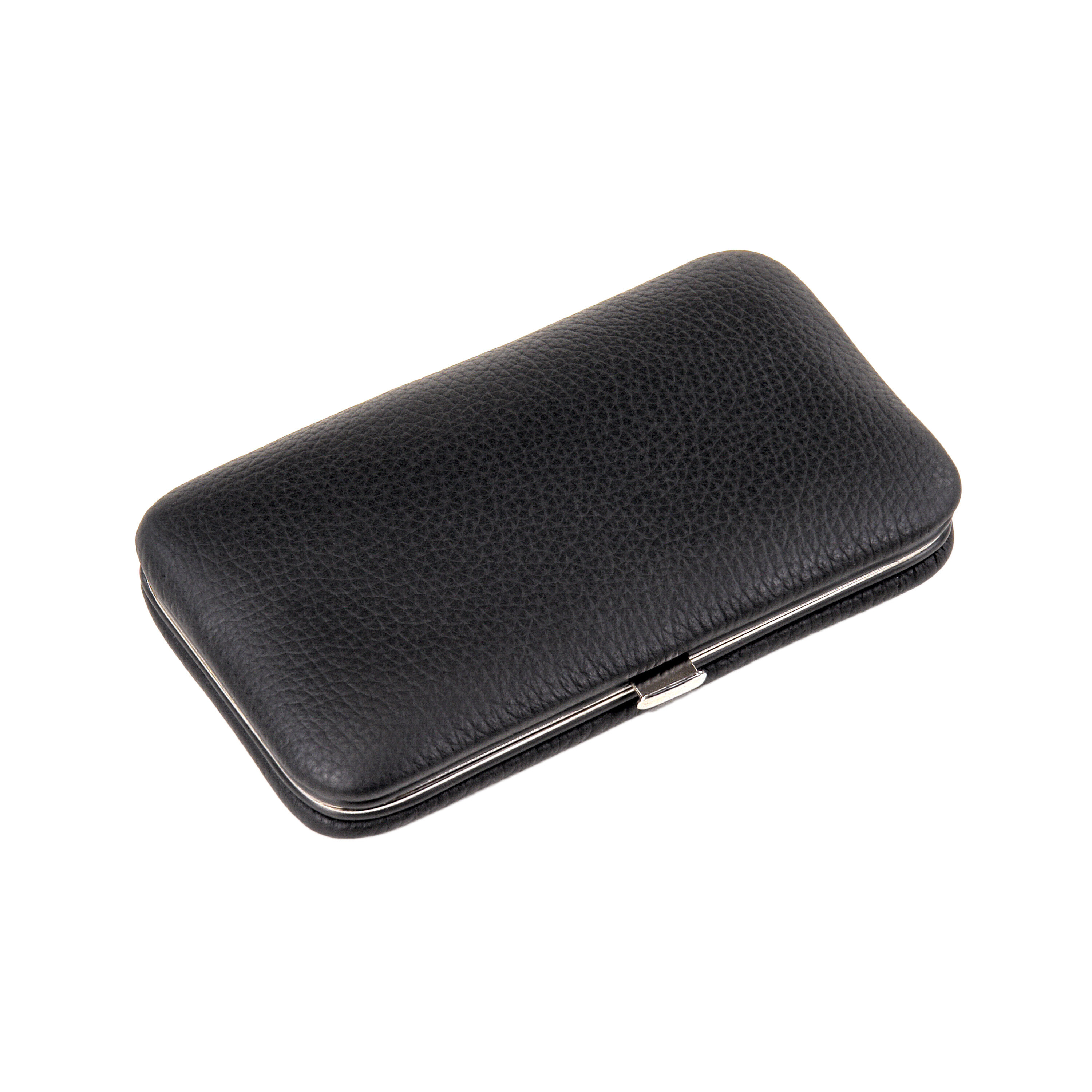 4-piece manicure case manicure set / black (leather) 