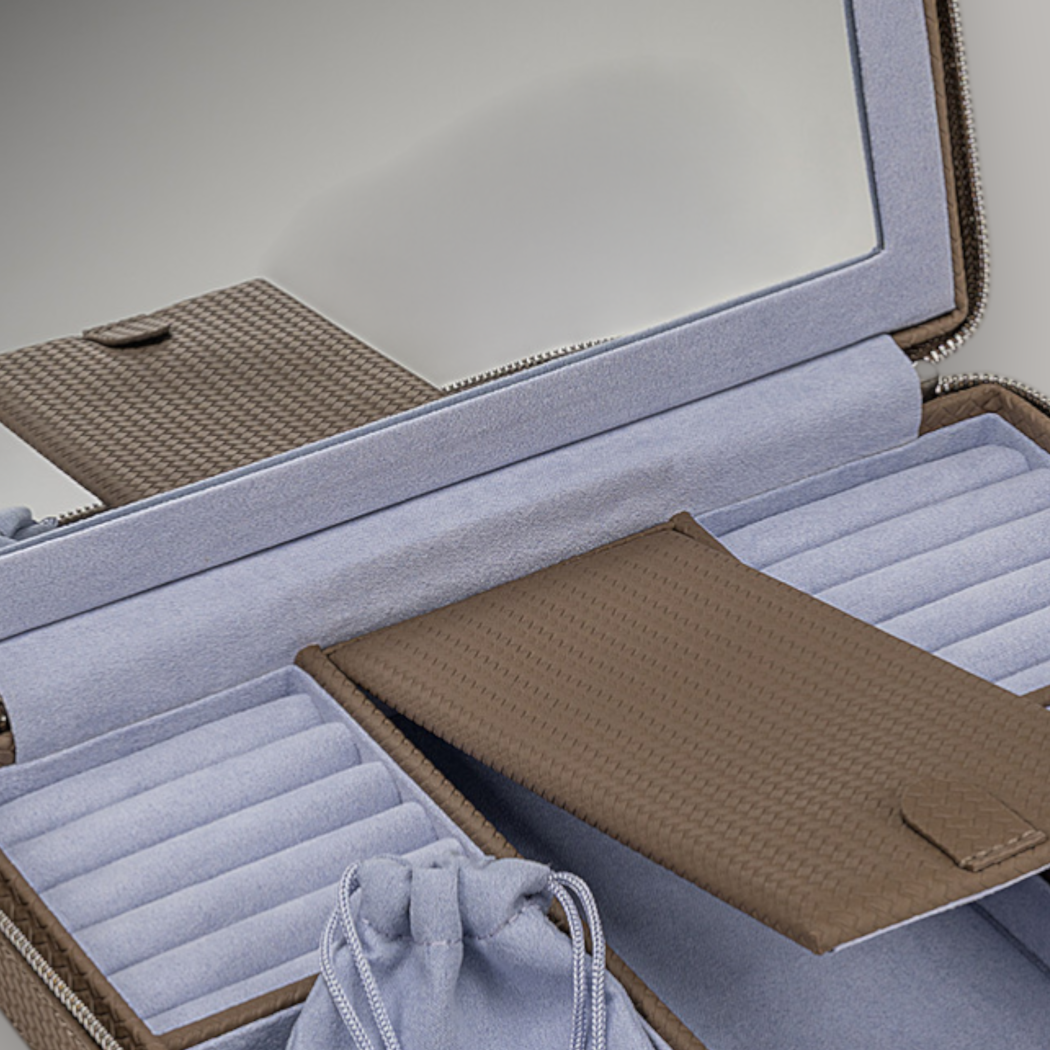 Reissverschluss Schmuckbox corbello / mocca