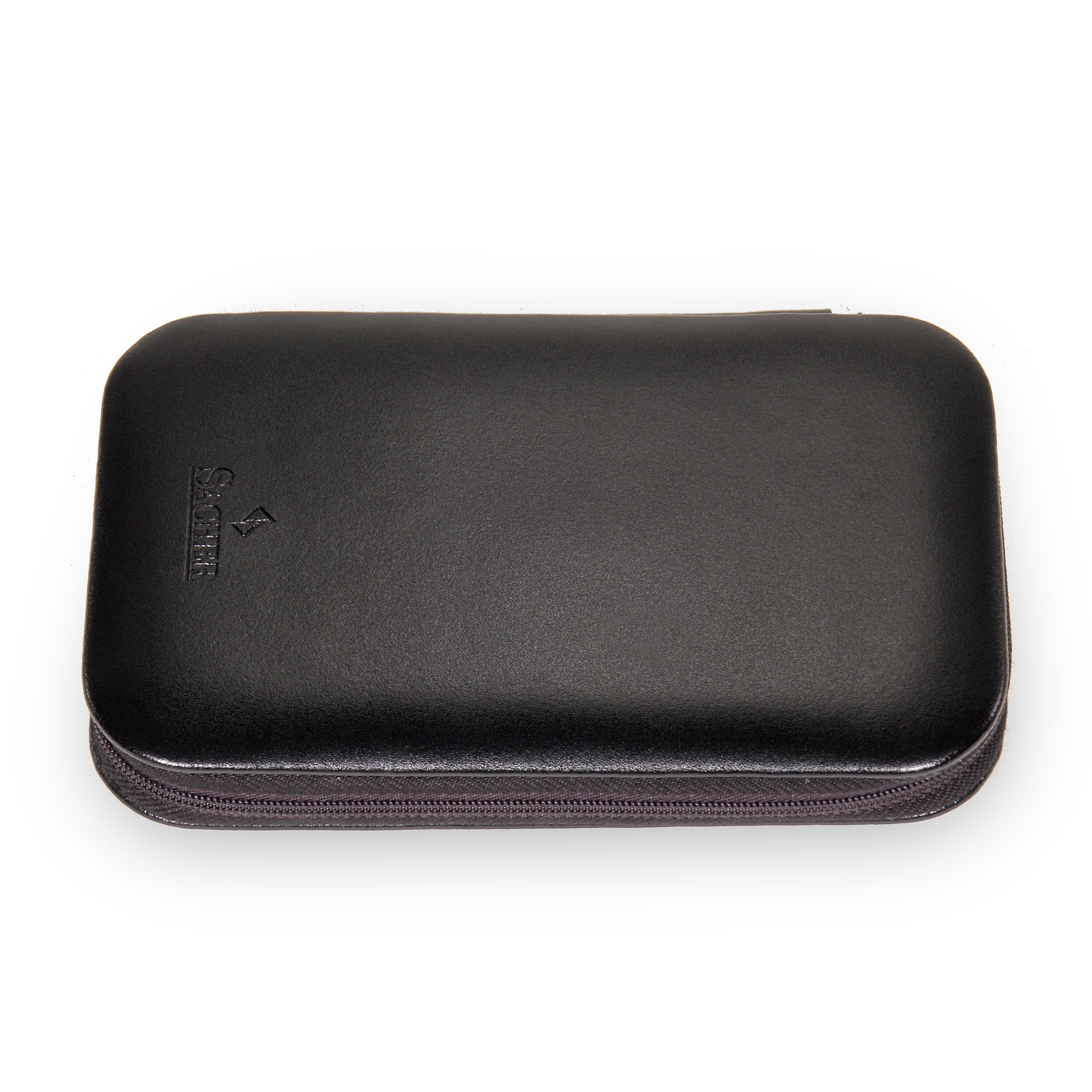 10-piece manicure case Manicure set / black (leather) 
