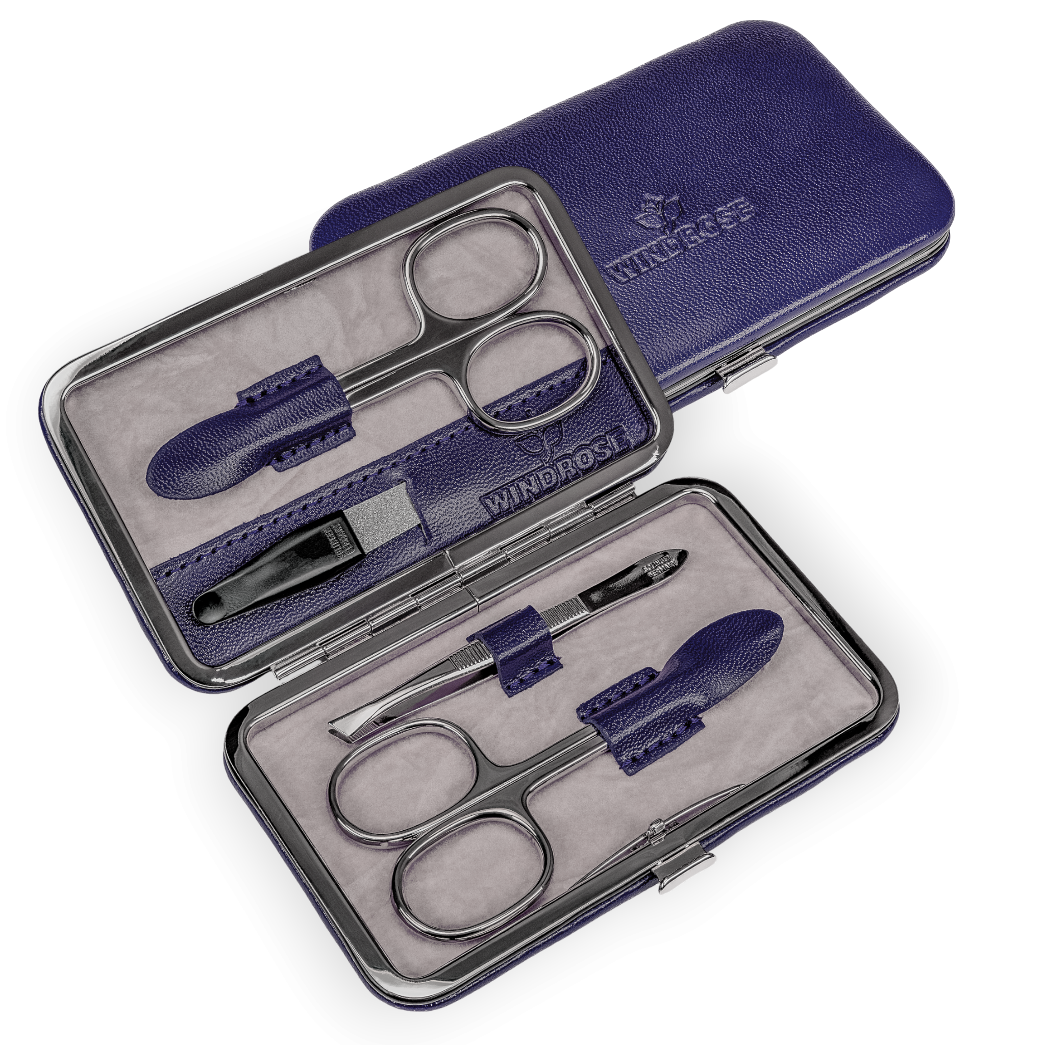 4-piece manicure case Merino Moda / dark blue 4-piece manicure case Merino Moda / dark blue