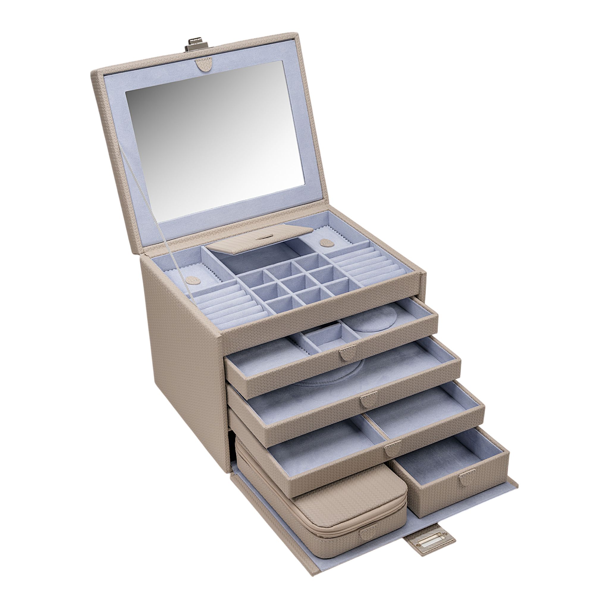 Schmuckkoffer XL mit Reiseetui corbello / taupe