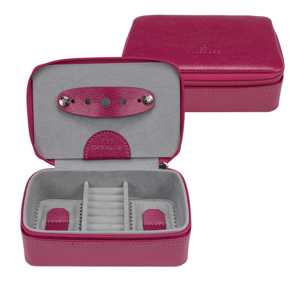 Schmuckdose beluga / beere (Leder) 