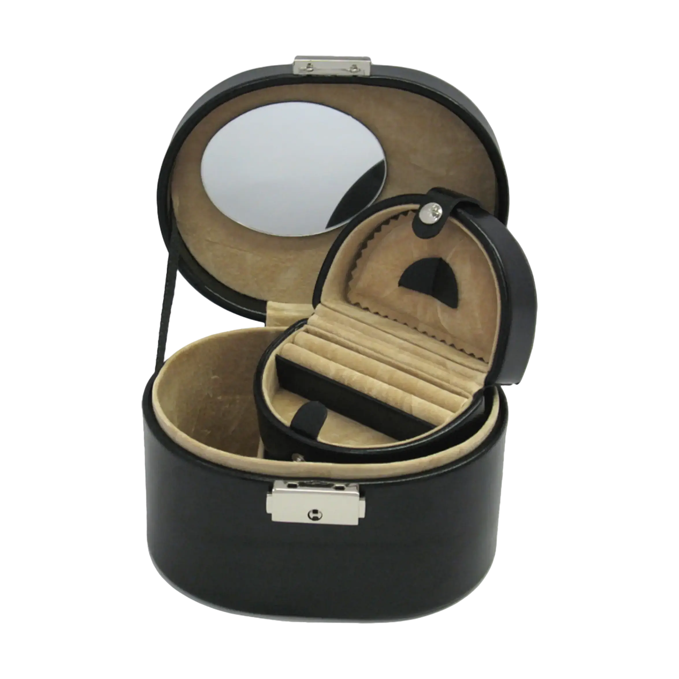 Jewellery case small with insert (can be used as a separate case) Merino / black