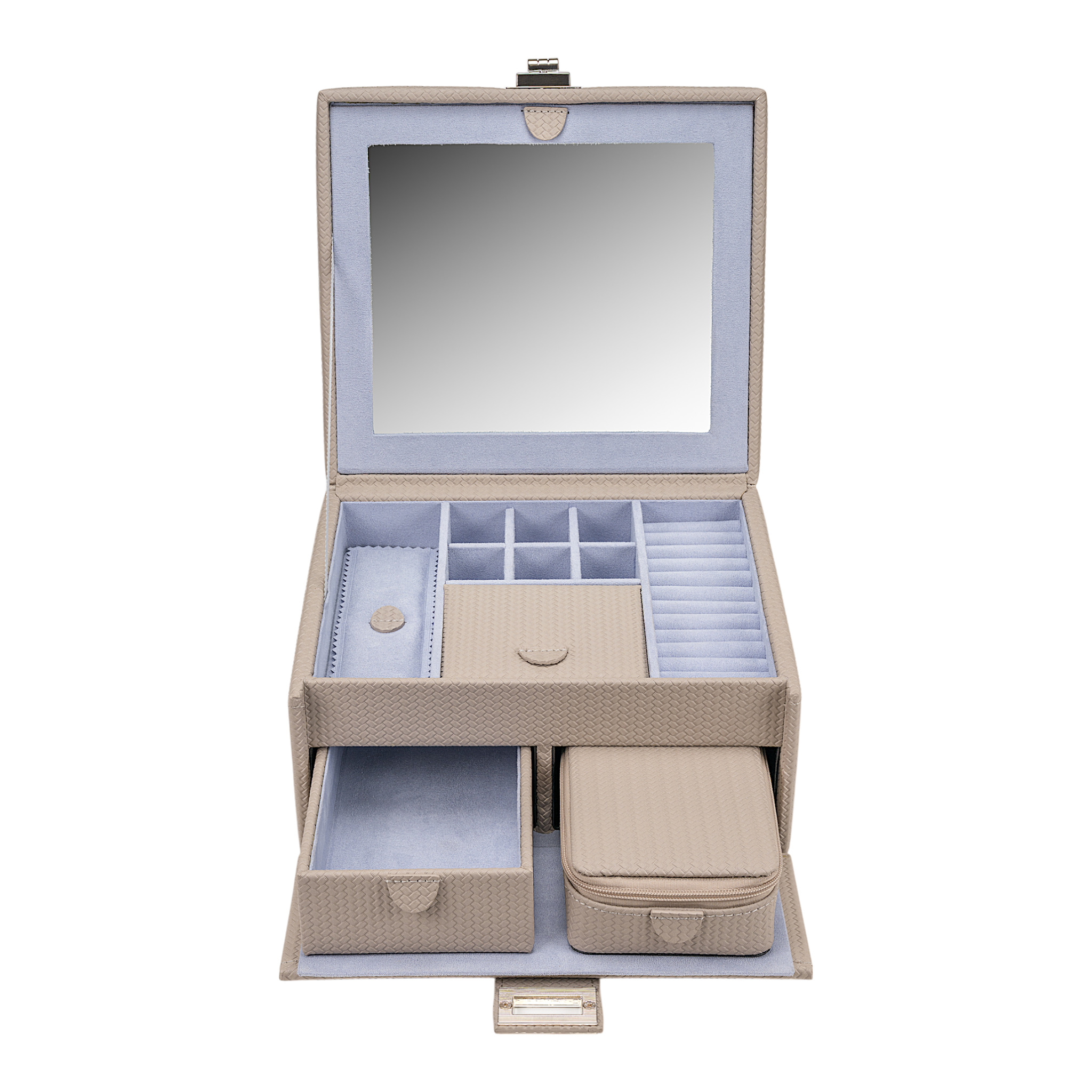 Schmuckkoffer M mit Einsatz Corbello / taupe