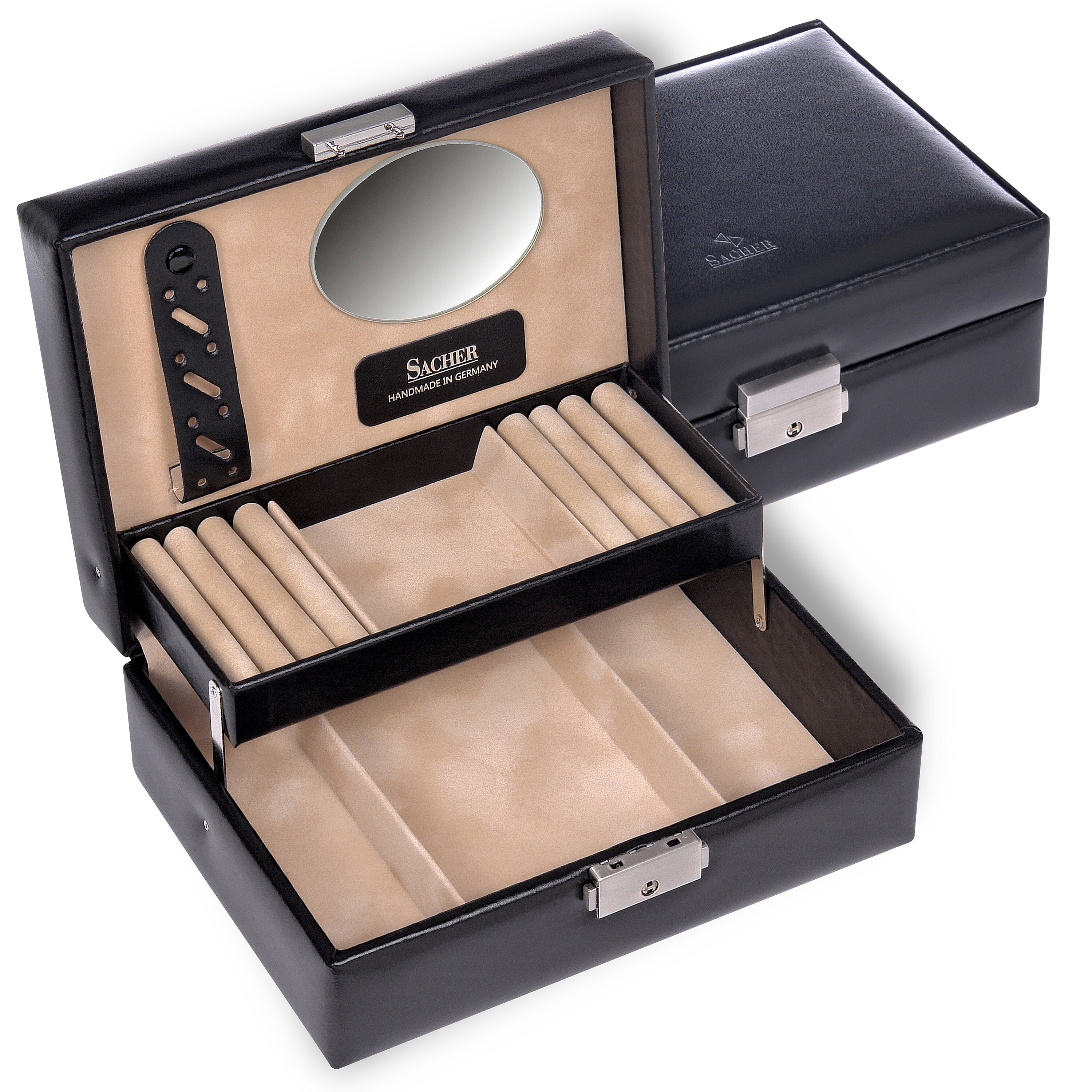 Jewellery box Britta new classic / black (leather) 