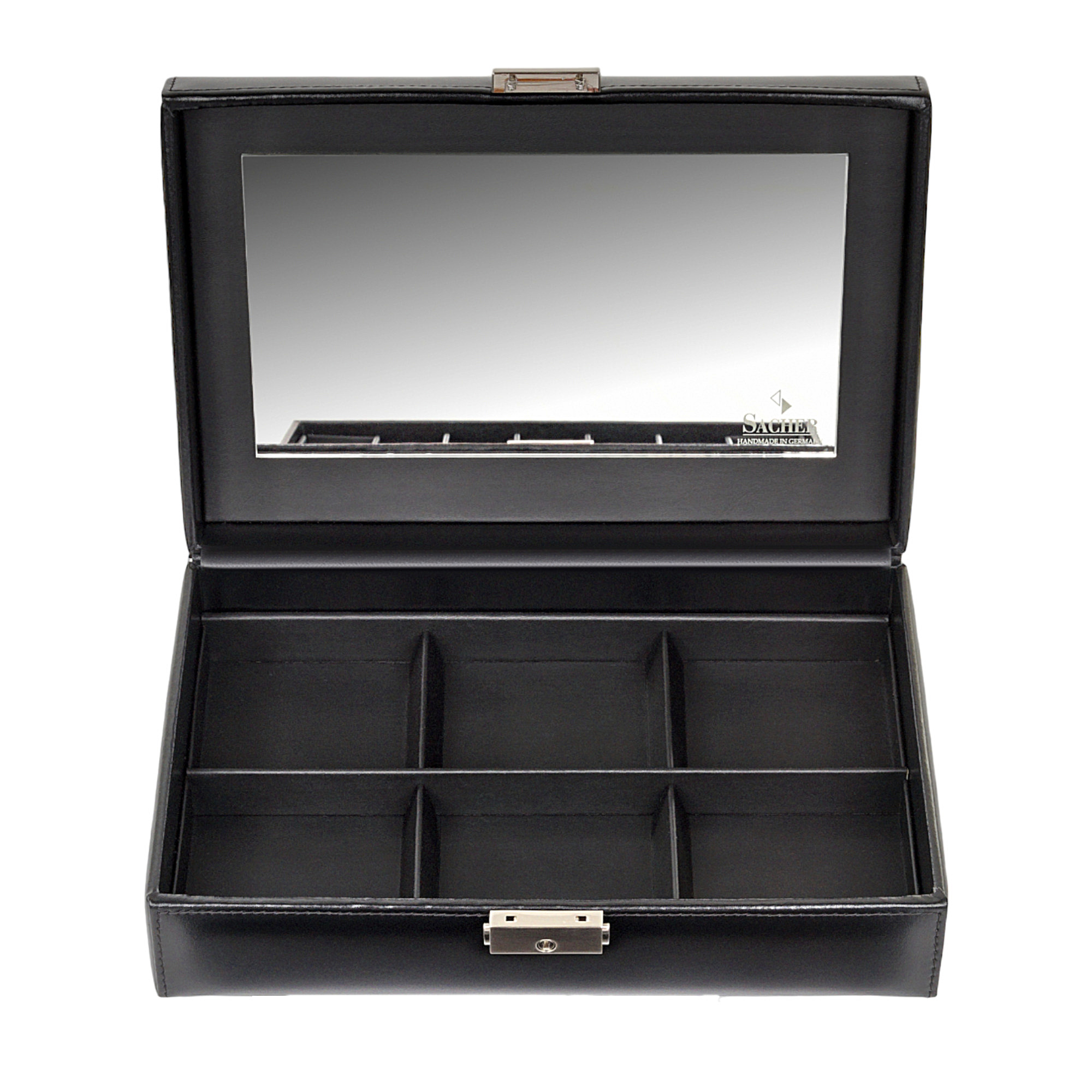 Coffret à bijoux Isa black exclusive / noir (cuir) 