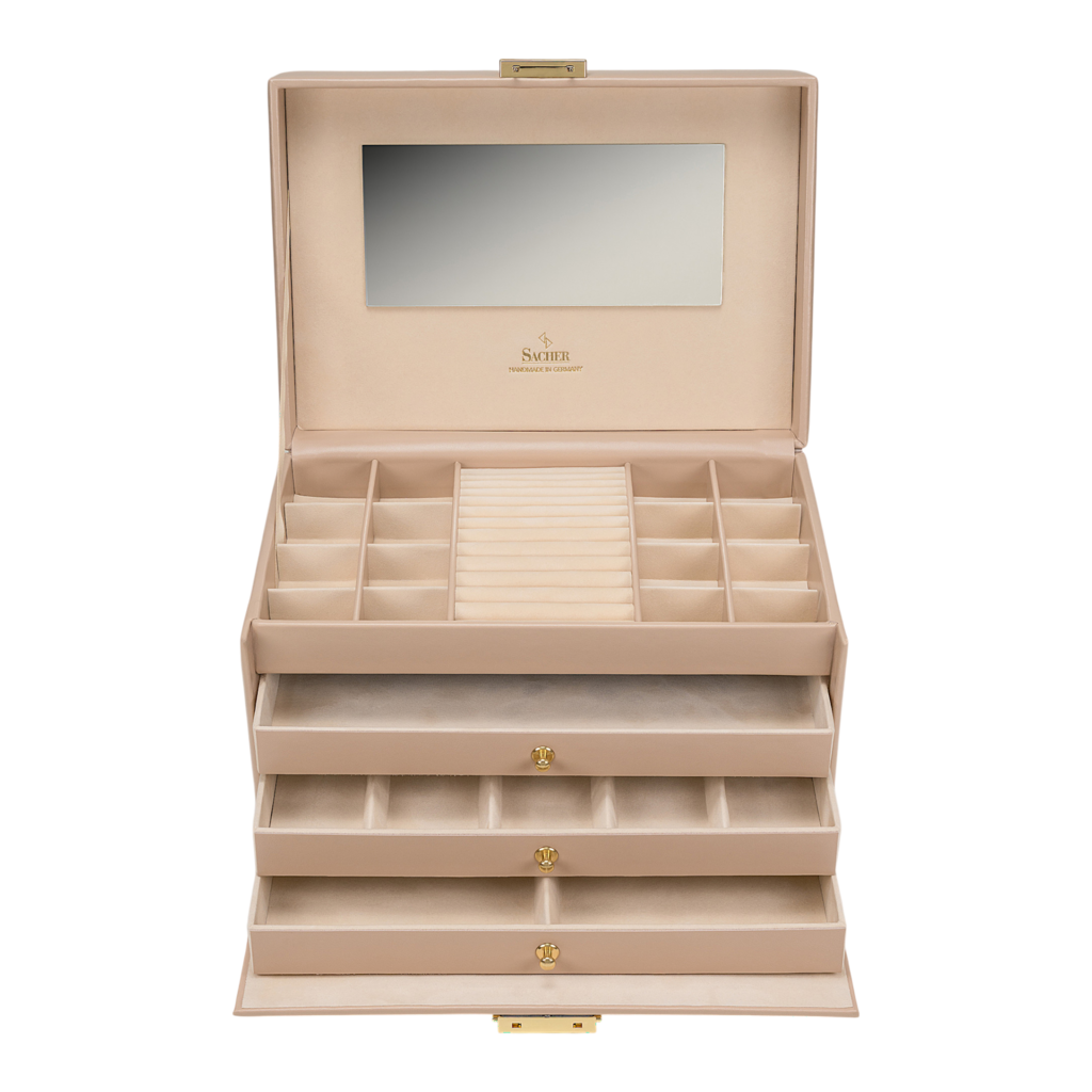 Schmuckkasten Karen pastello / beige (Leder) 