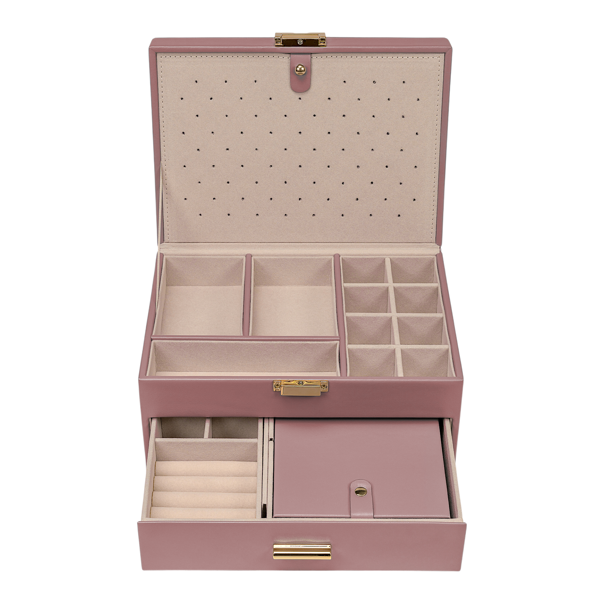 Schmuckkoffer mit Reiseetui essentials / rosé