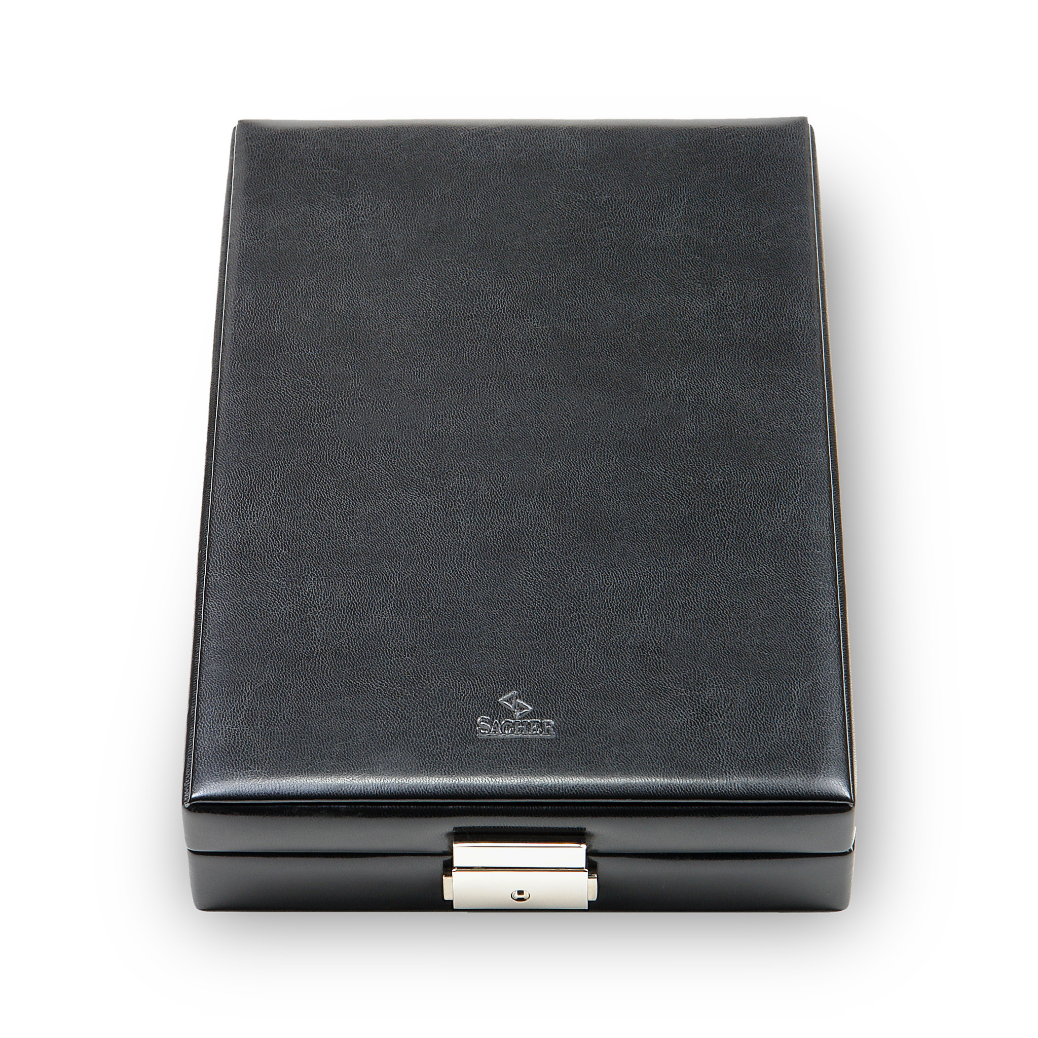 Ring en collectorsetui new classic / zwart (leer)