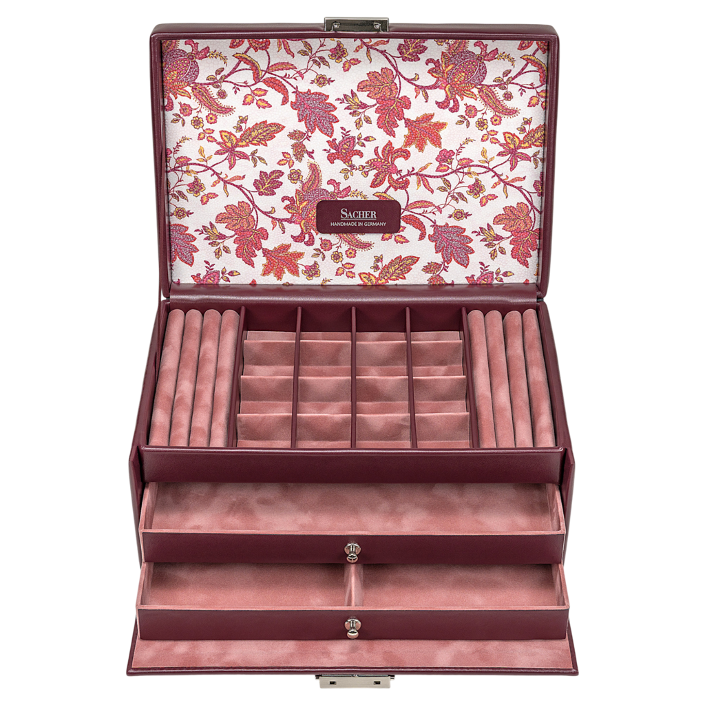 Schmuckkasten Ina florage / bordeaux