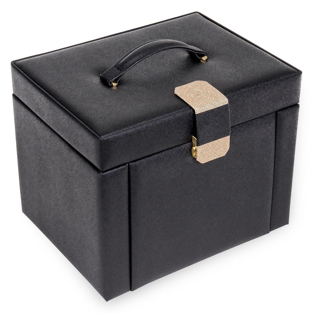 Marta saffiano / black jewellery box