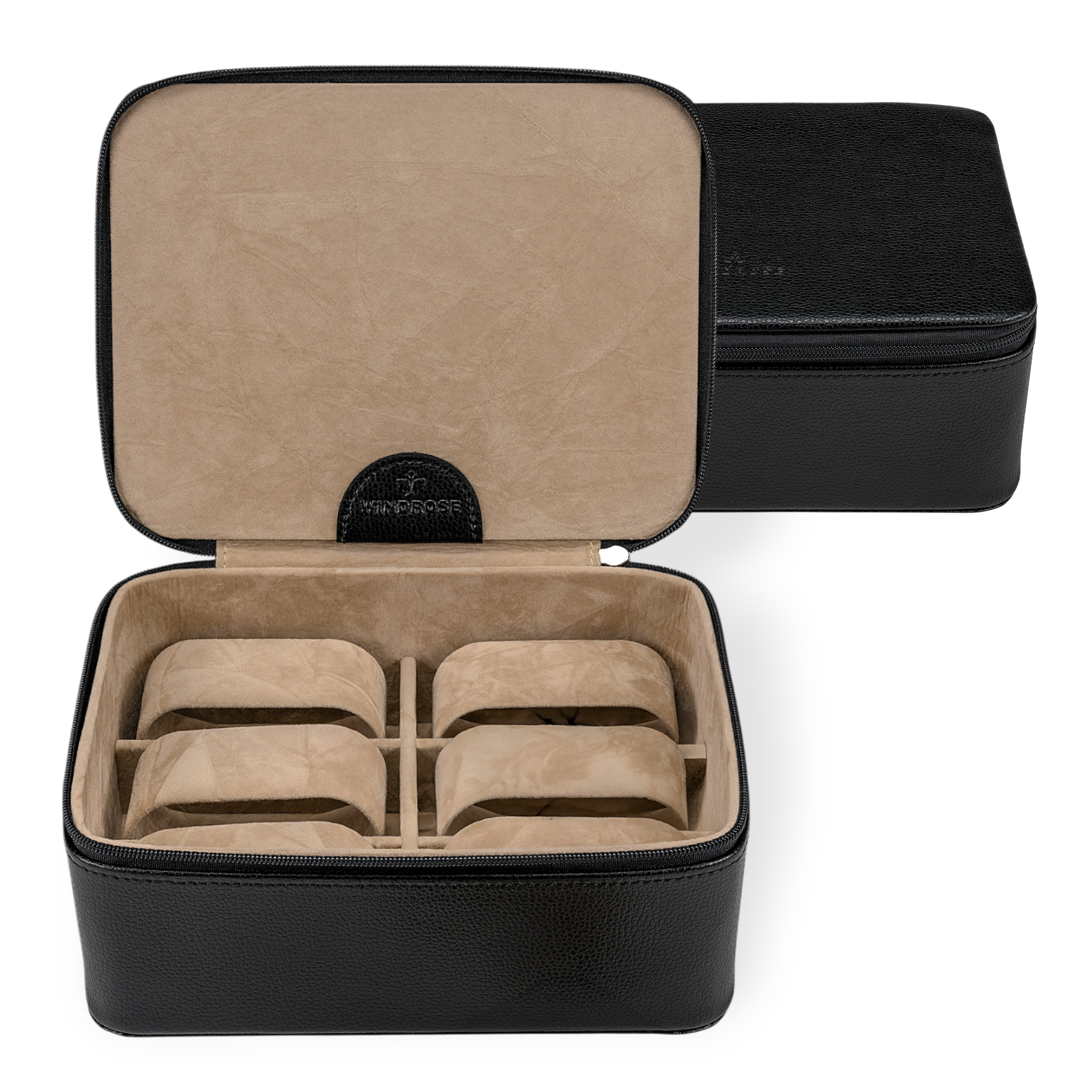 Uhrenkassette Beluga / schwarz (Leder) 