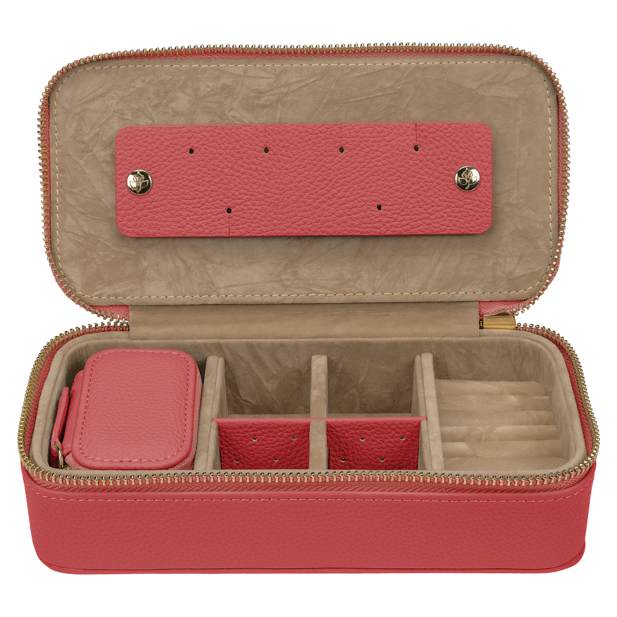 Schmucketui M mit Reisverschluss aurora / koralle