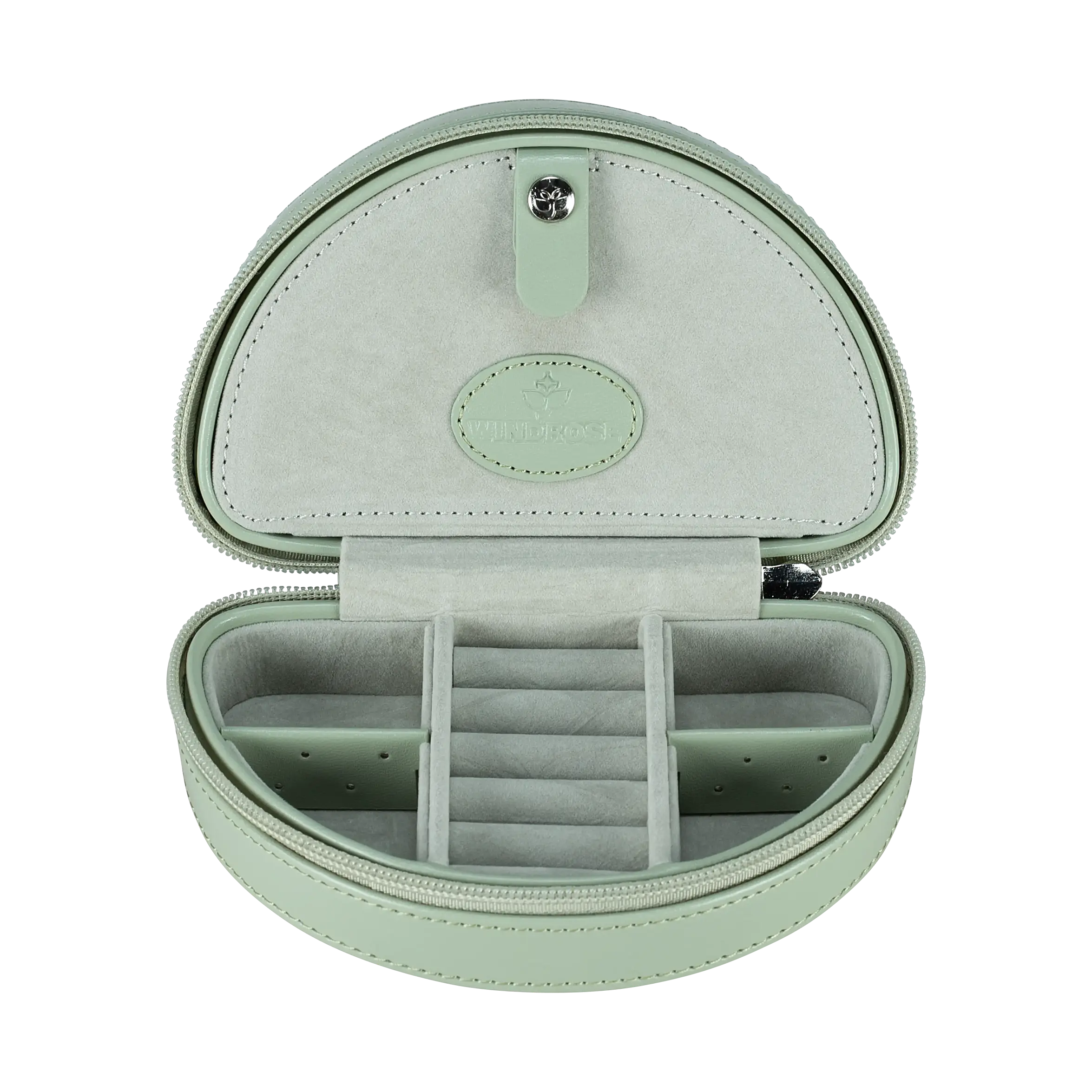 Small jewellery case with zip Merino Moda / sage