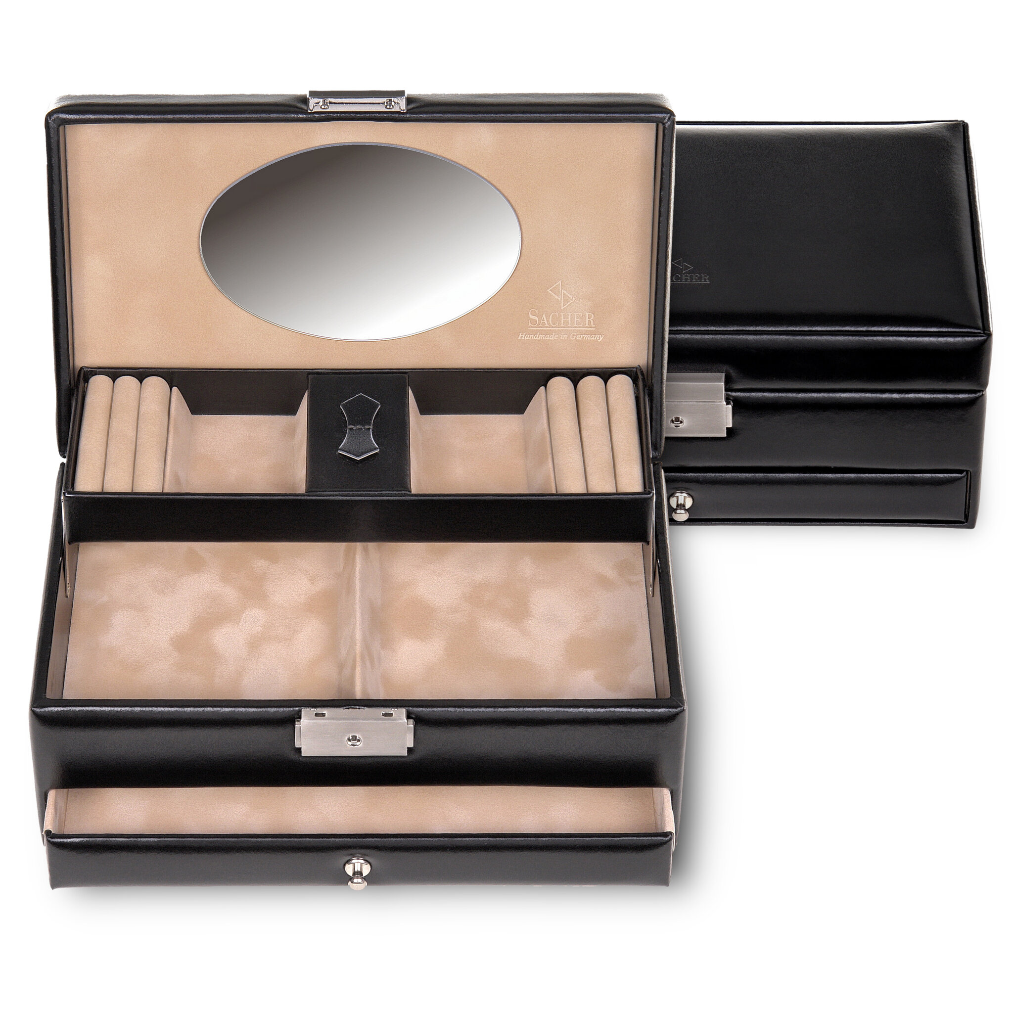 Coffret à bijoux Hanna new classic / noir (cuir) 