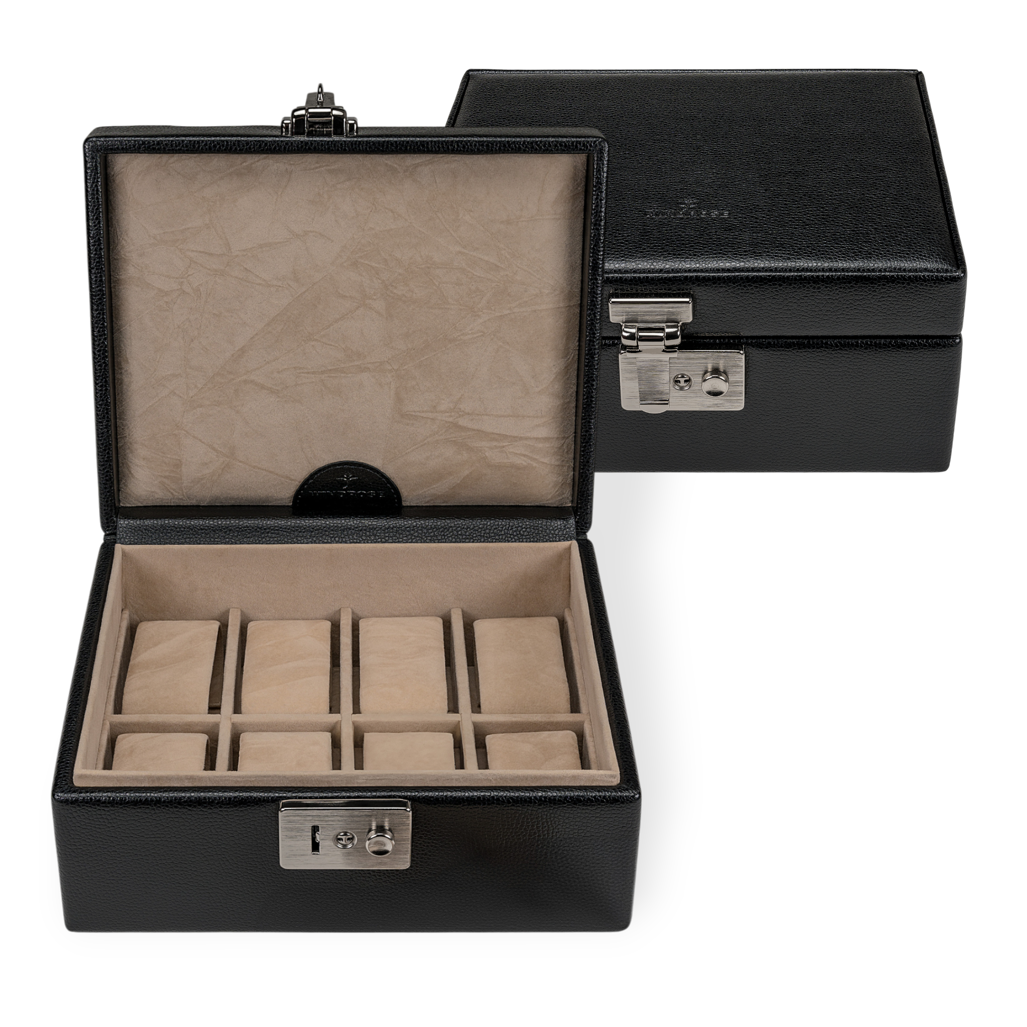 Uhrenkassette Beluga / schwarz (Leder) 