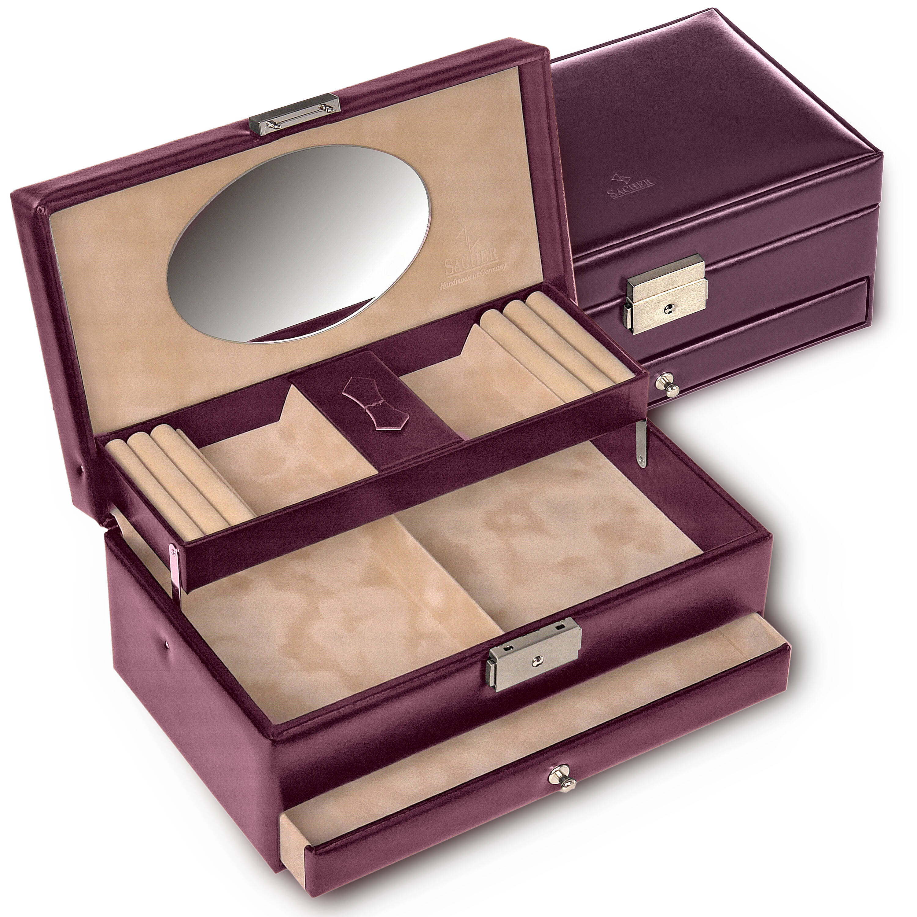 Jewellery box Hanna new classic / bordeaux (leather) 