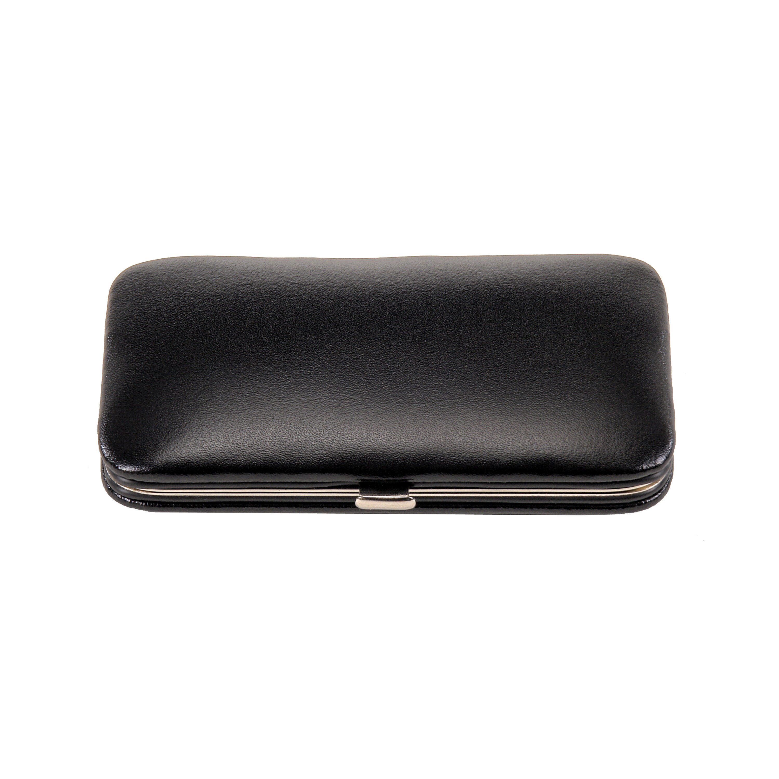 4-piece manicure case manicure set / black (leather) 