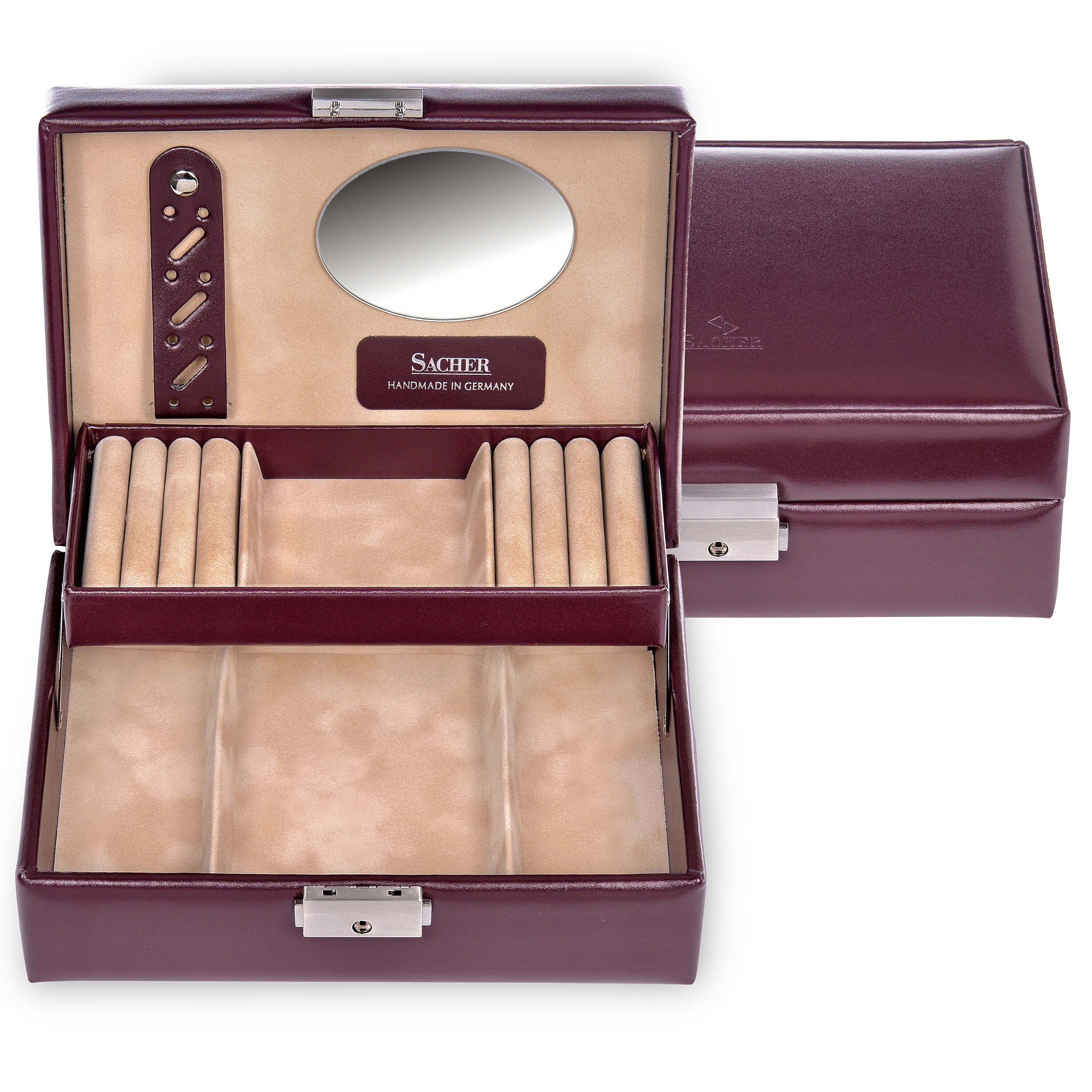 Jewellery box Britta new classic / bordeaux (leather) 