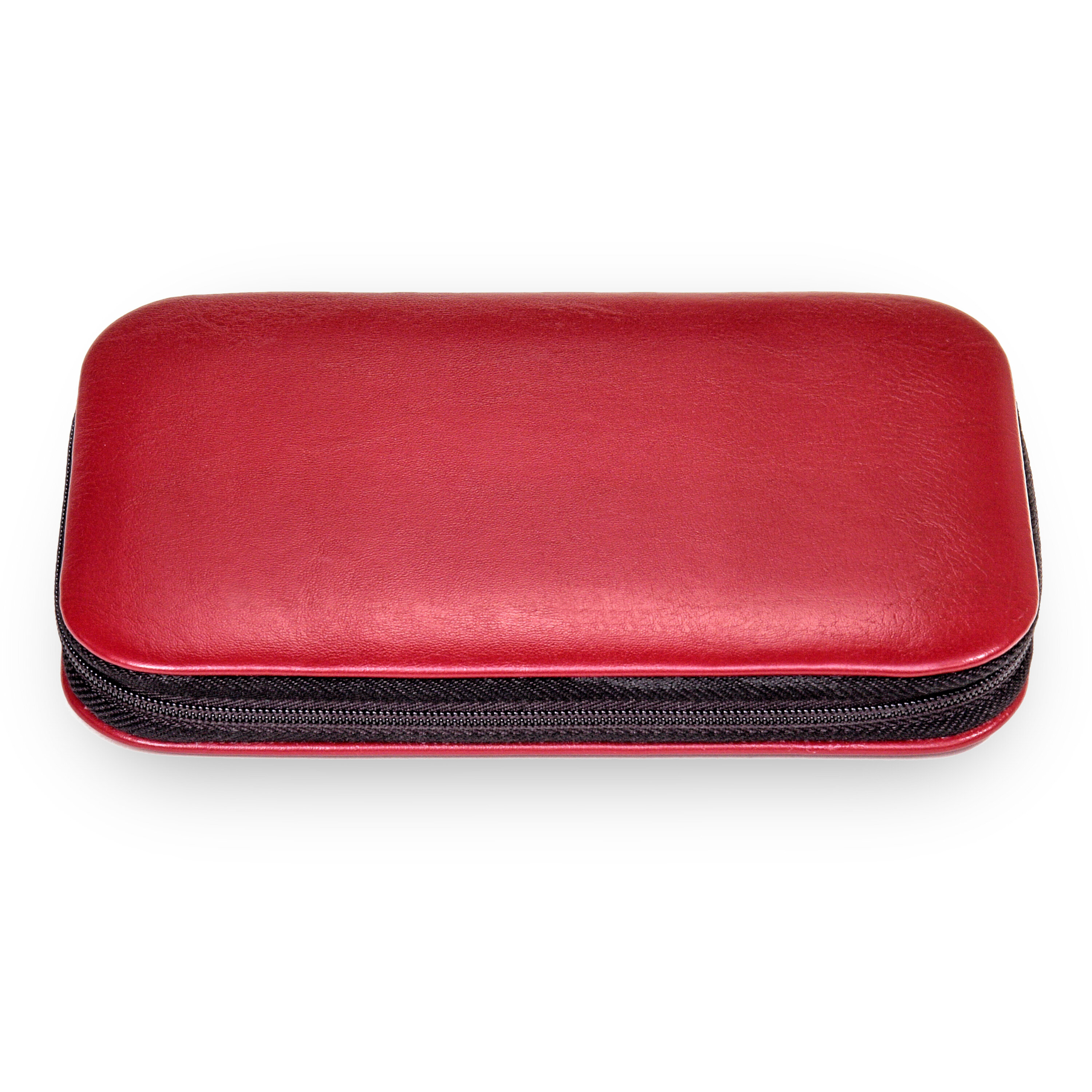 10-piece manicure case Manicure set / red (leather) 