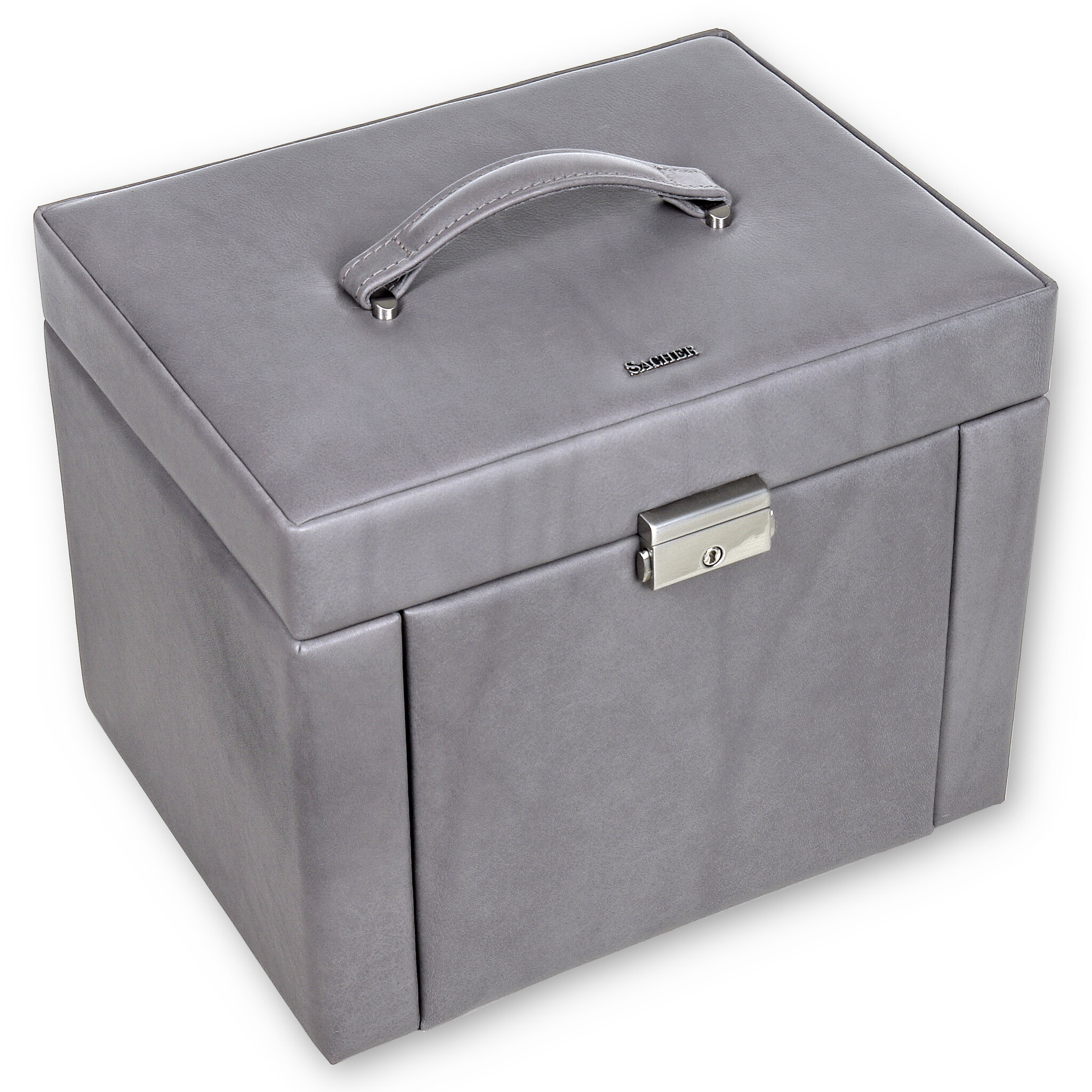 Jewellery box Marta fleur venice / grey (leather) 