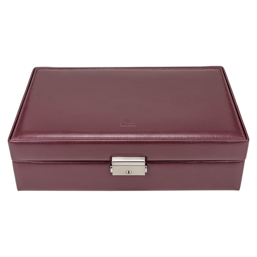 Schmuckkassette Ilka florage / bordeaux