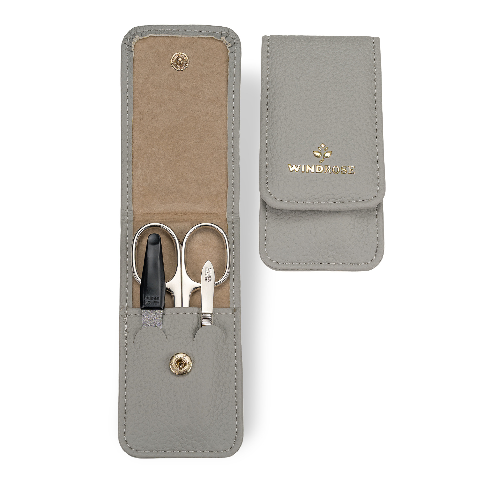 3-teilig Maniküretui aurora / hellgrau