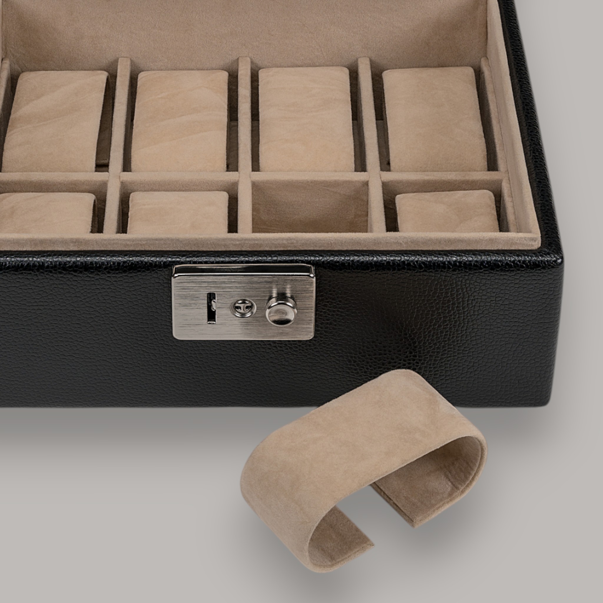 Beluga horlogebox / zwart (leer) Beluga horlogebox / zwart (leer)