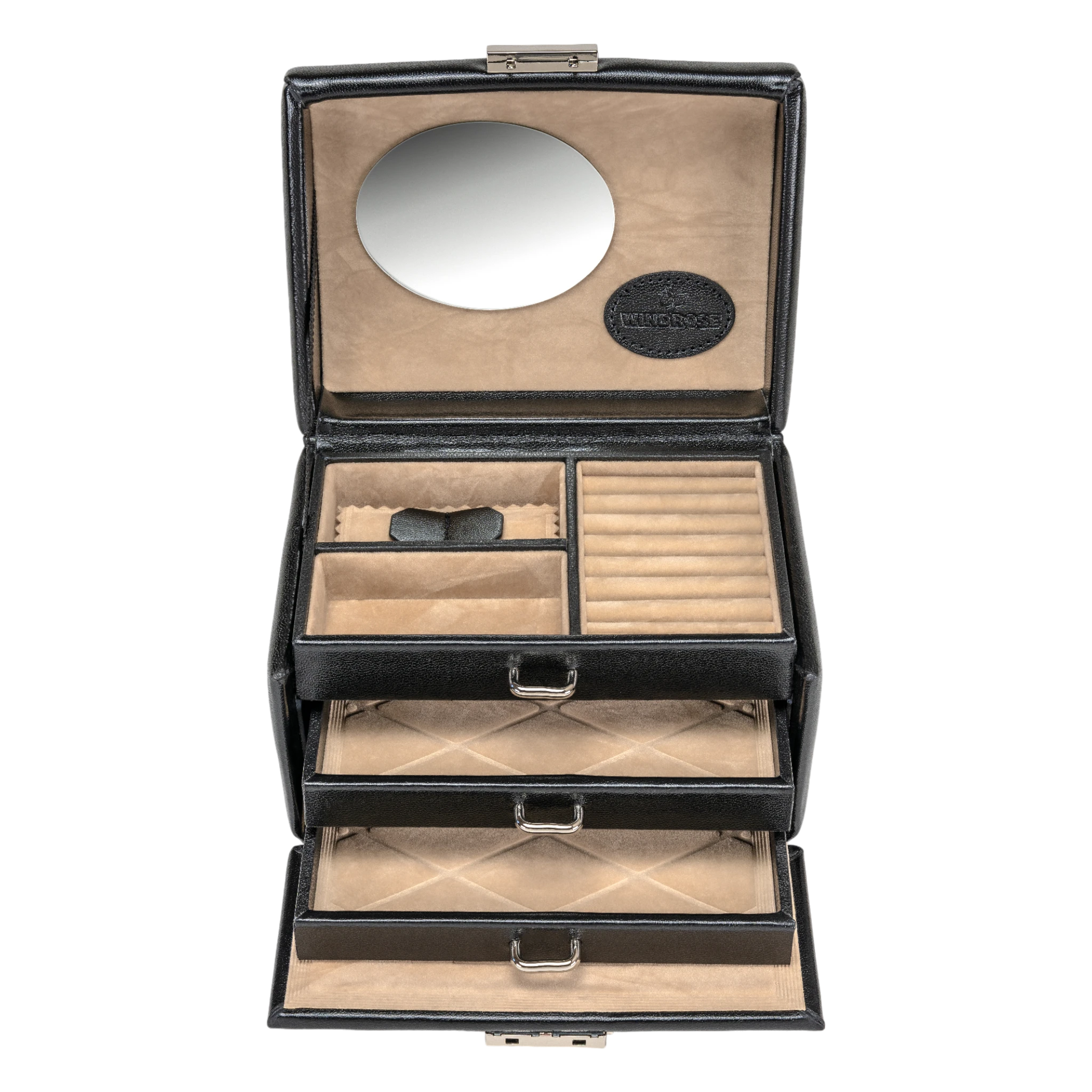 small jewellery case Merino / black