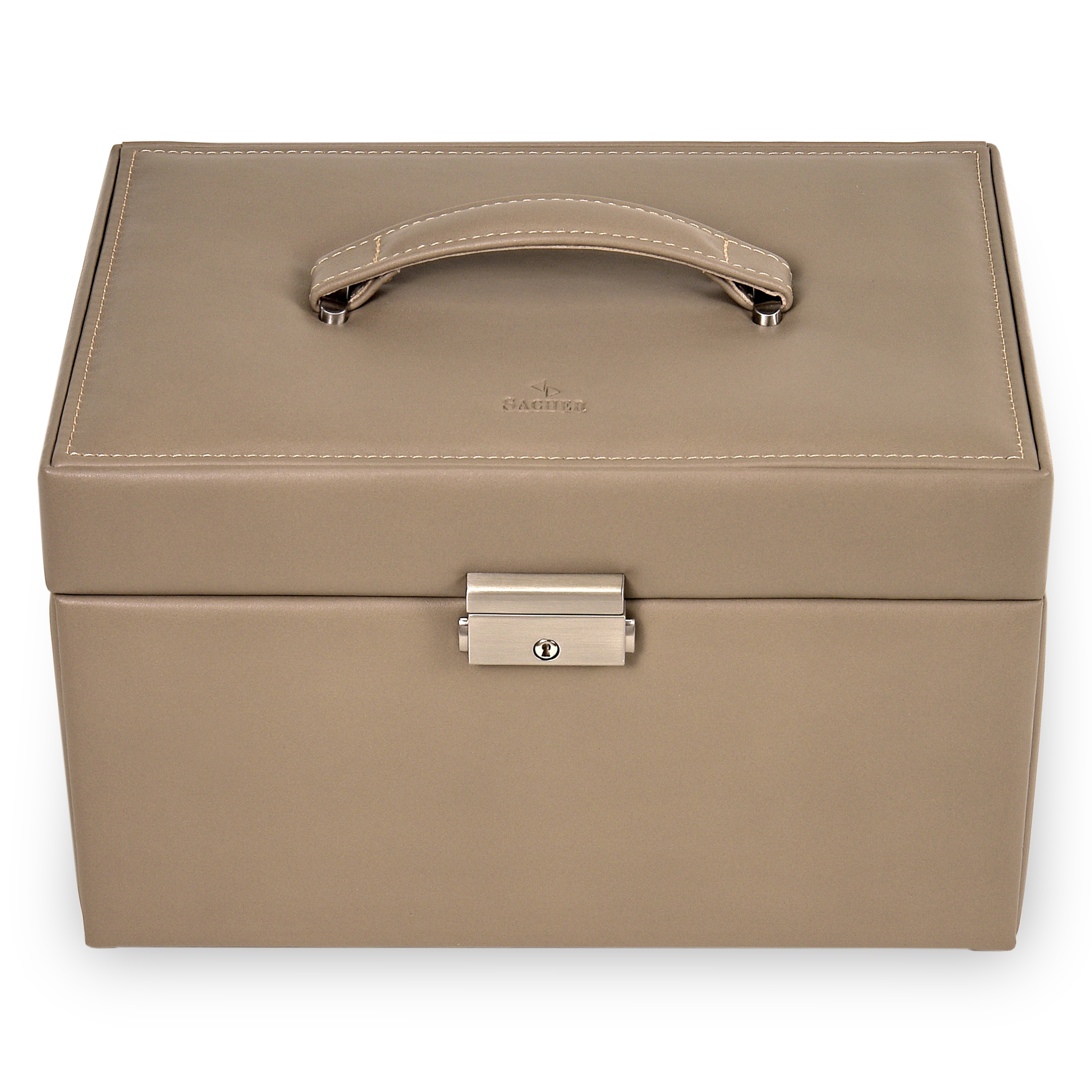 Schmuckkasten Lena nature / taupe (Leder) 