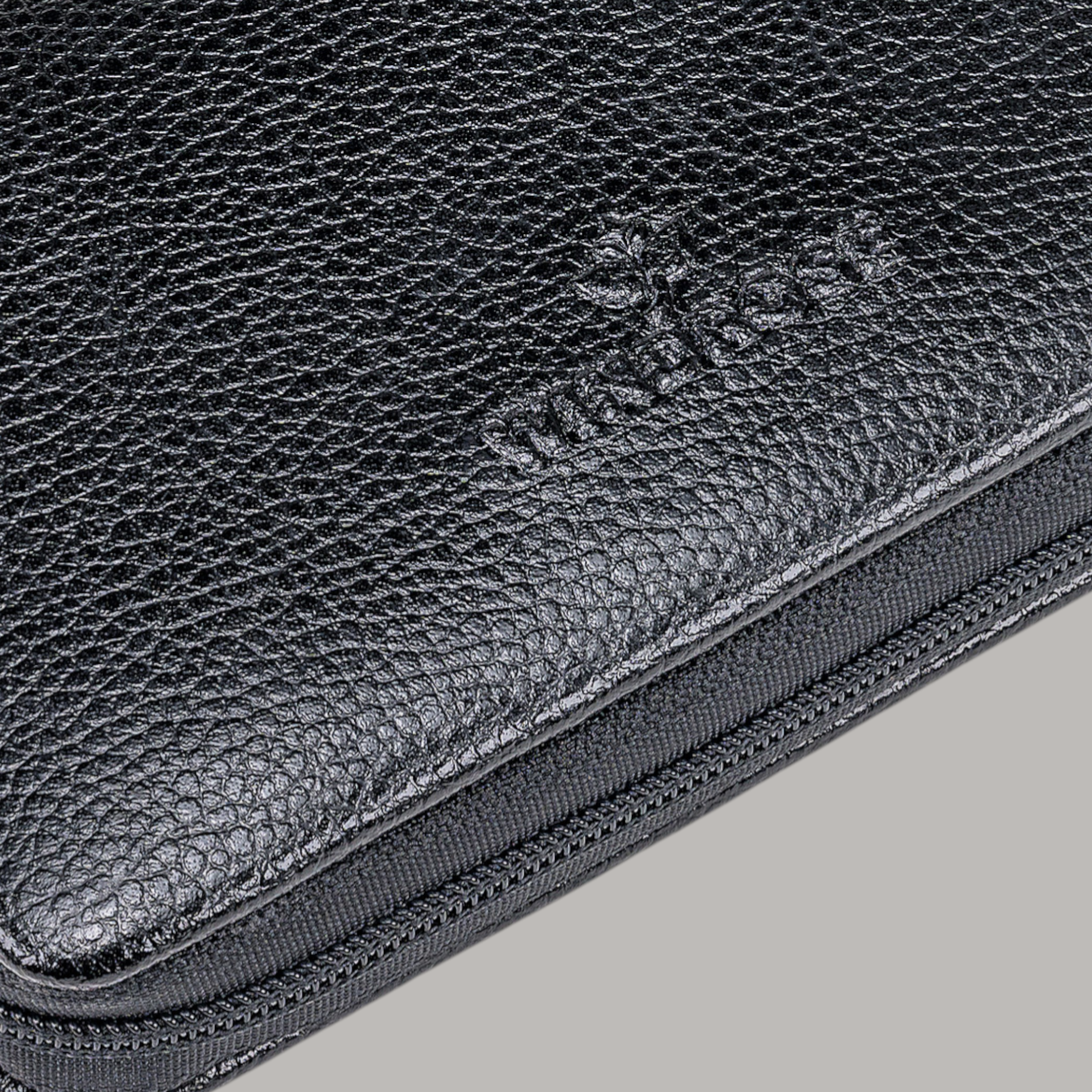 6-teilig Maniküretui beluga / schwarz (Leder) 