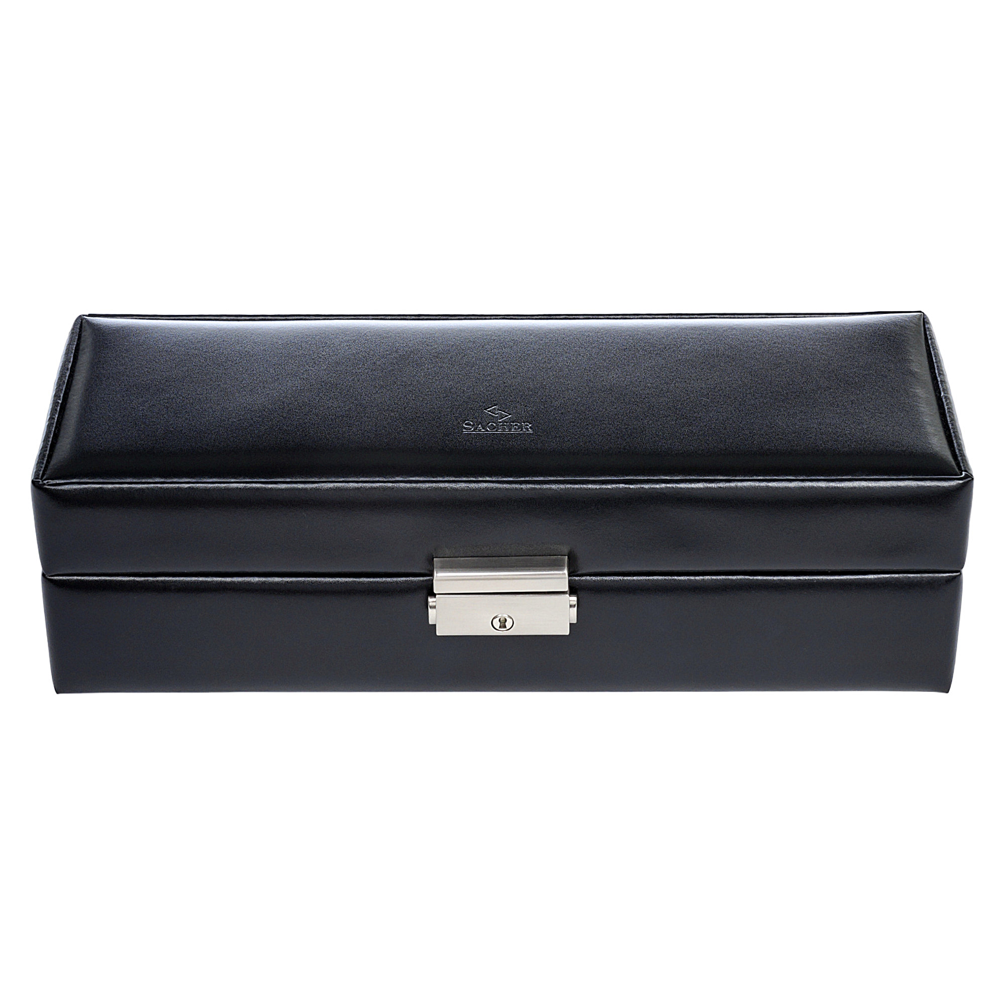 Watch case for 5 watches new classic / black (leather) 