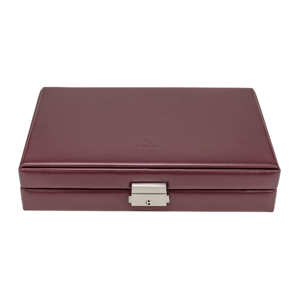 Ring- und Sammleretui florage / bordeaux