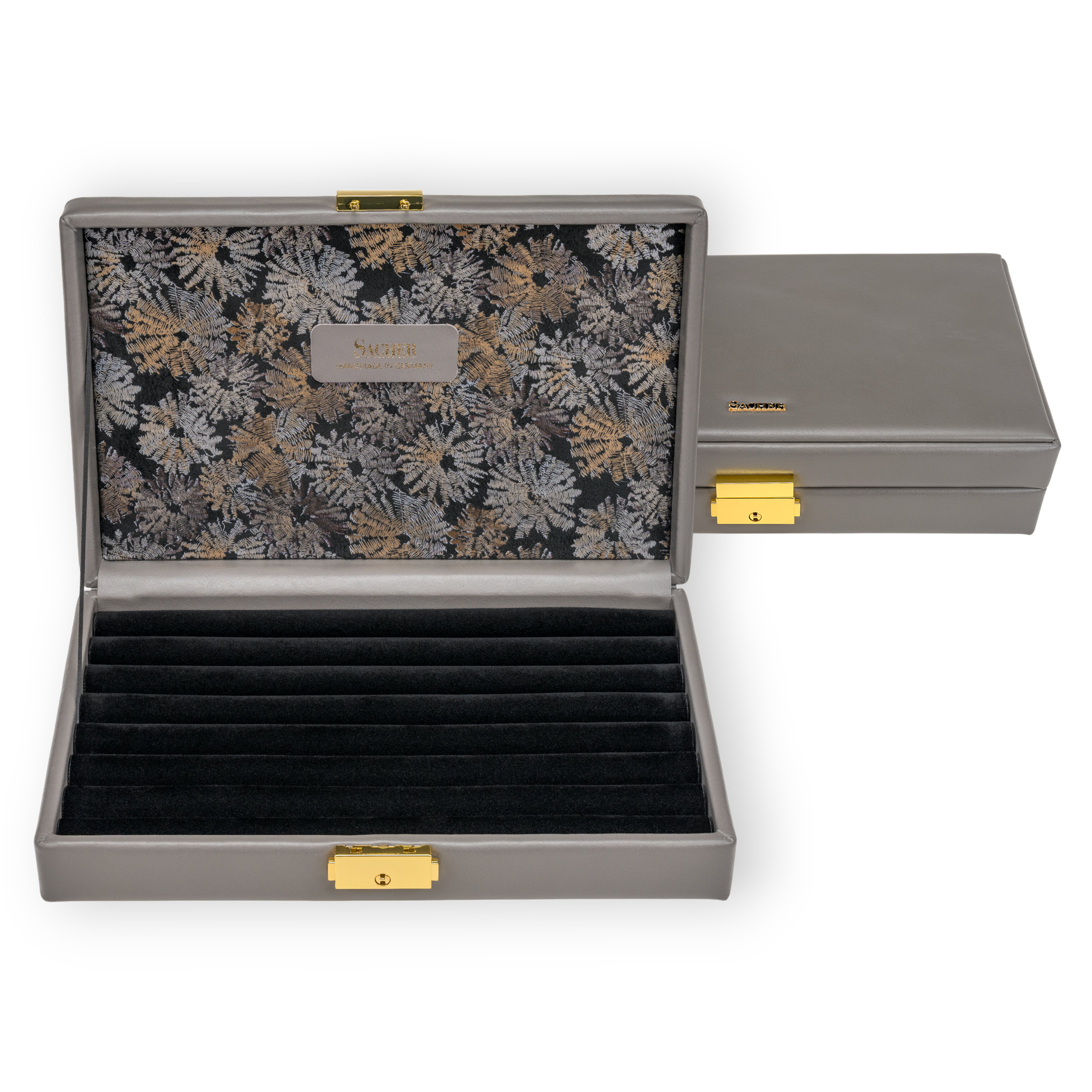 Ringetui fleur venice / grau (Leder) Ringetui fleur venice / grau (Leder)