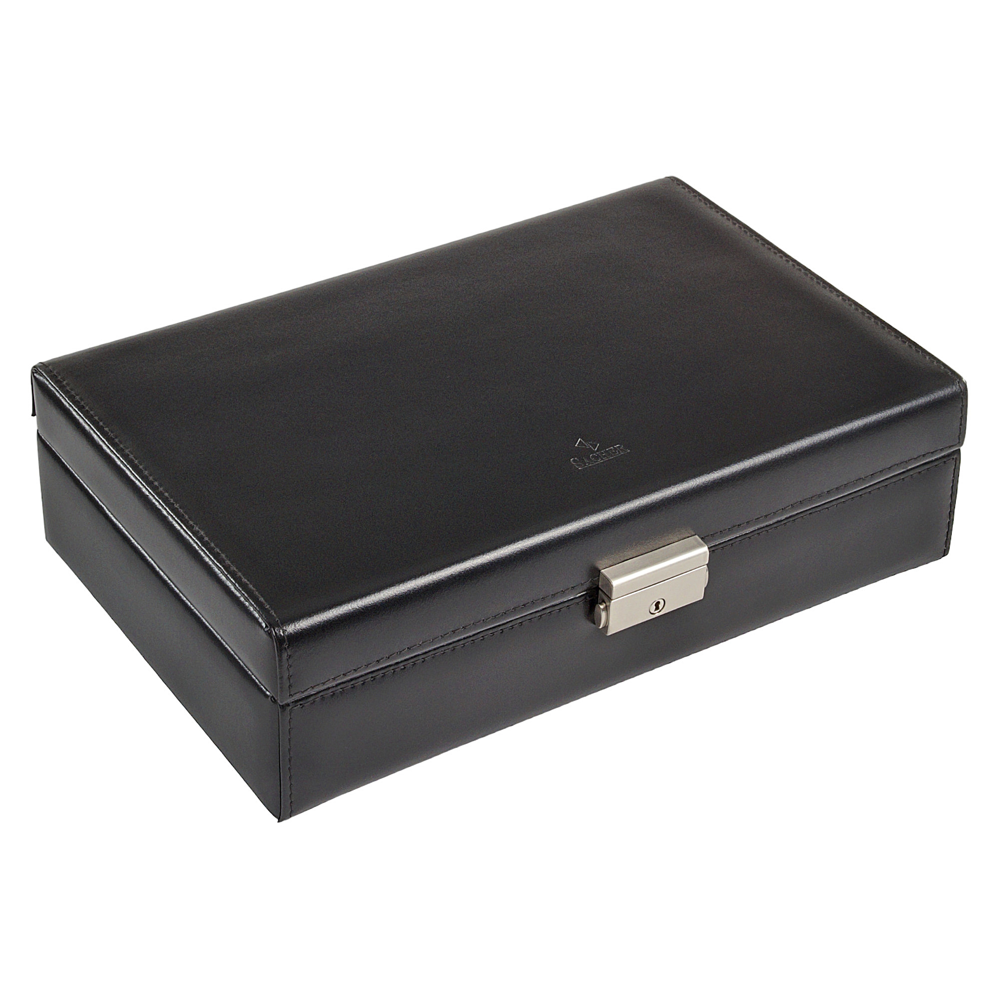 Coffret à bijoux Isa black exclusive / noir (cuir) 