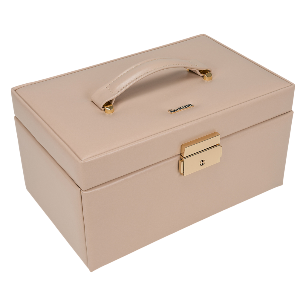 Schmuckkasten Emma pastello / beige (Leder) 