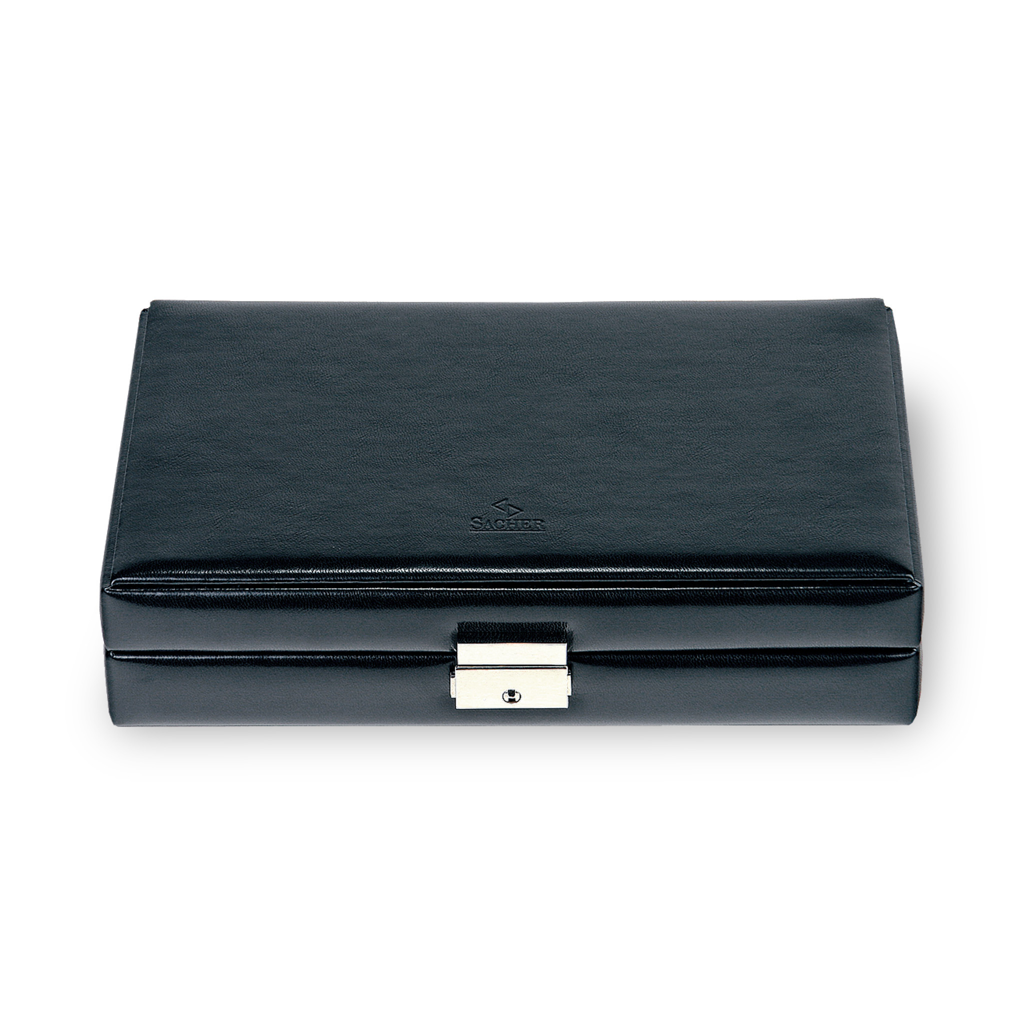 Ring en collectorsetui new classic / zwart (leer)