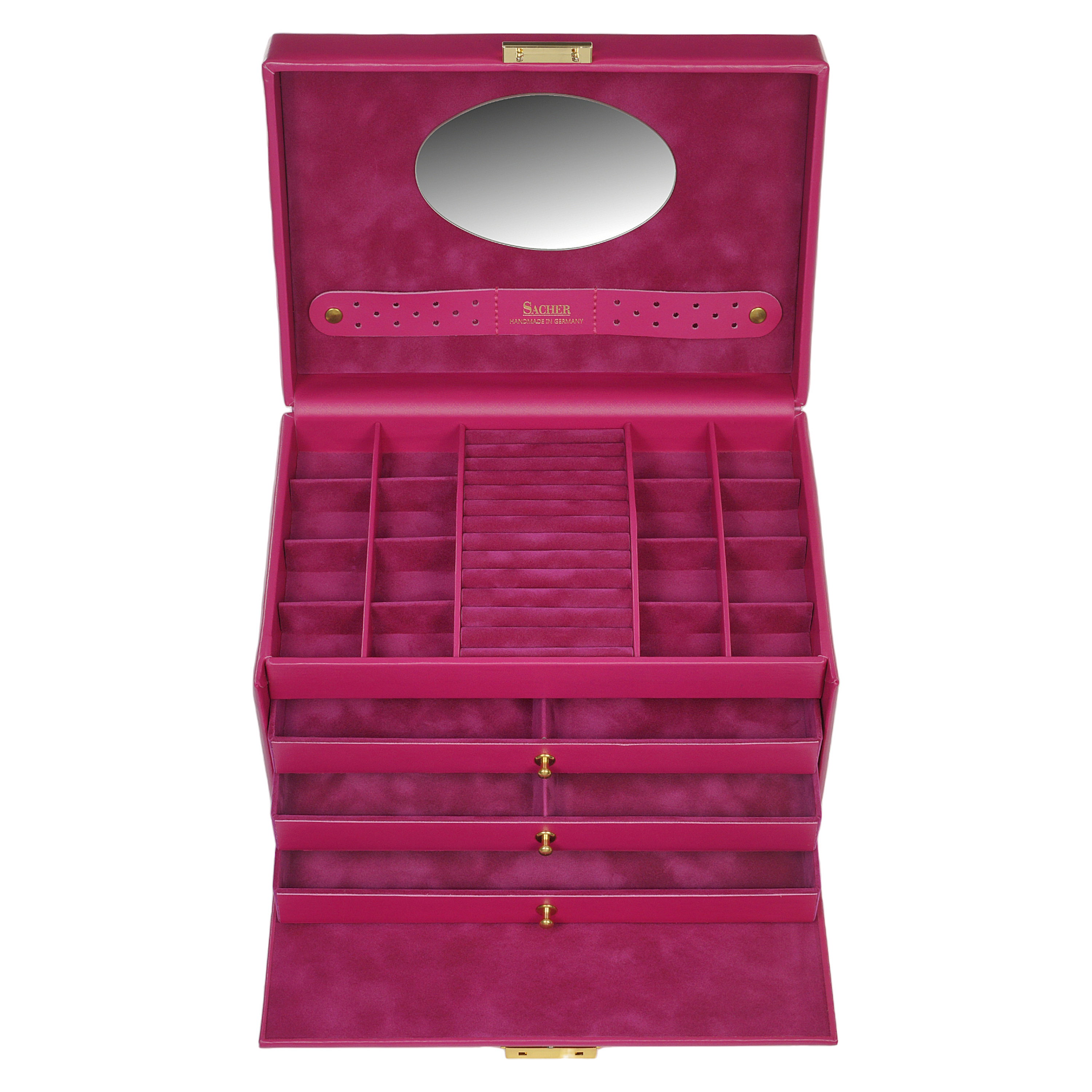 Jewellery box Karen colisimo / pink (full cowhide) 