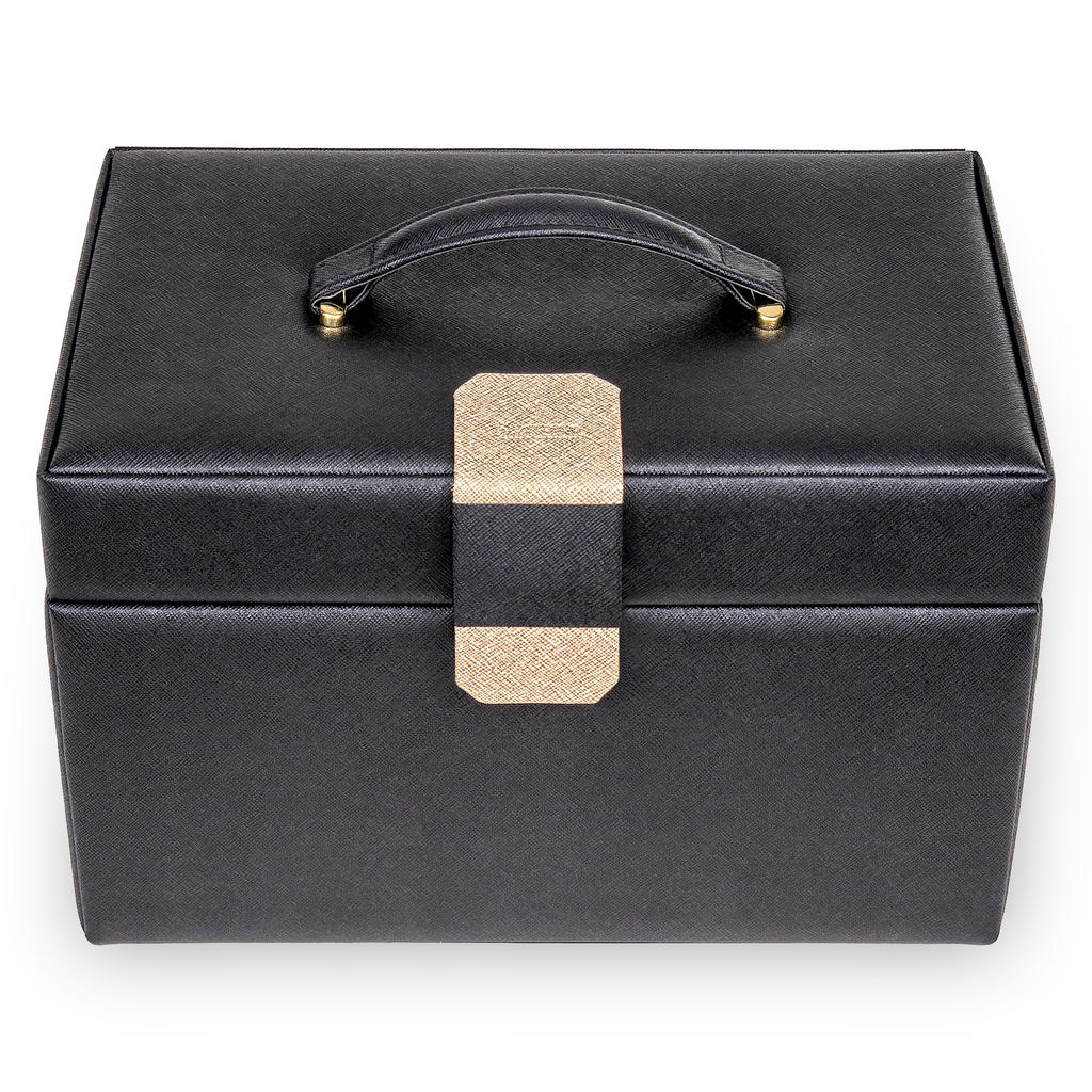 Lena saffiano / black jewellery box