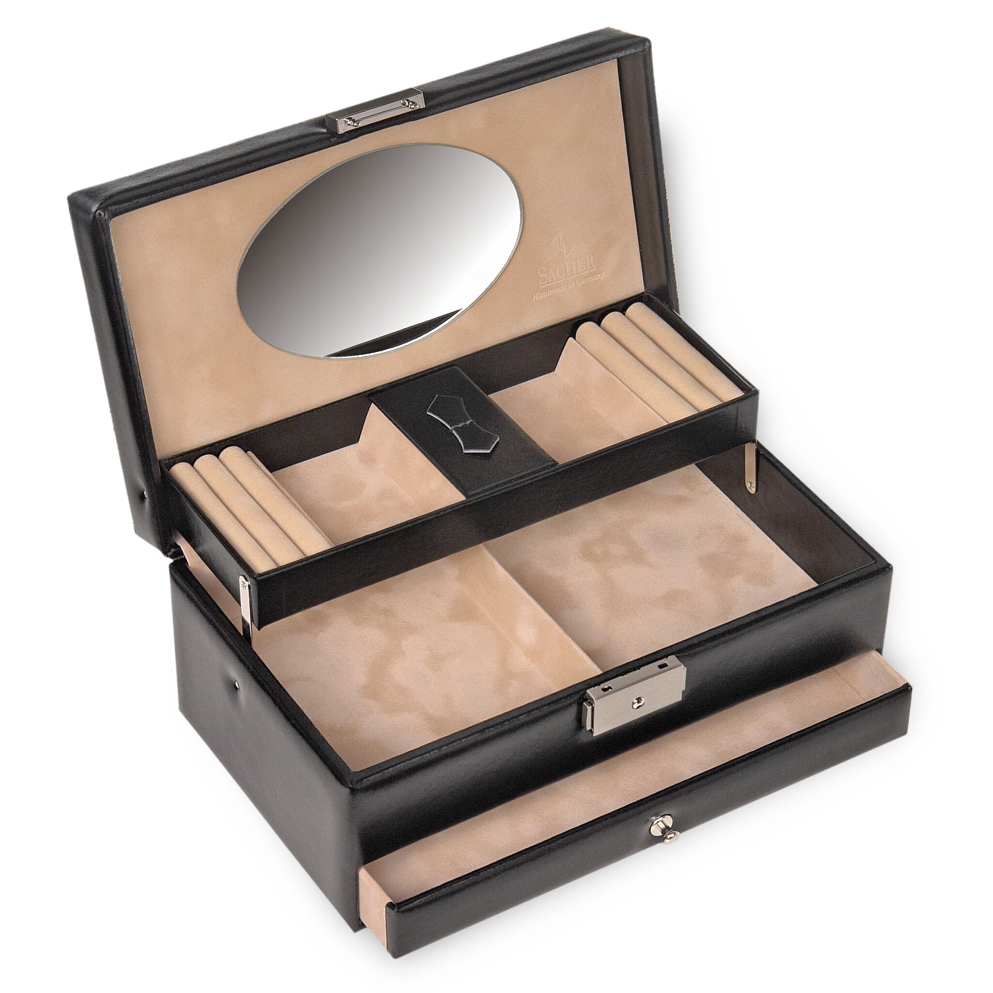 Coffret à bijoux Hanna new classic / noir (cuir) 